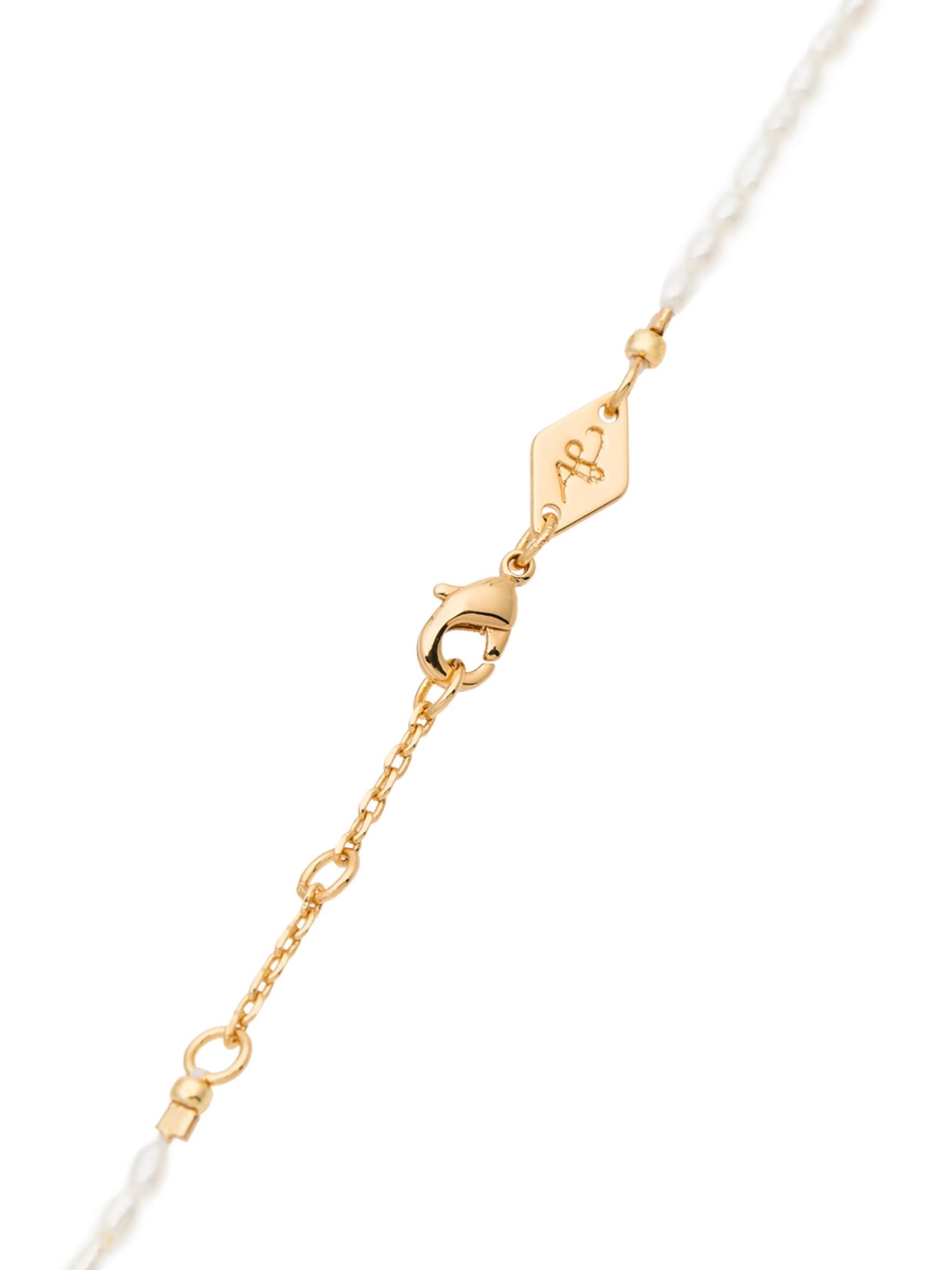 Wave pearl anklet