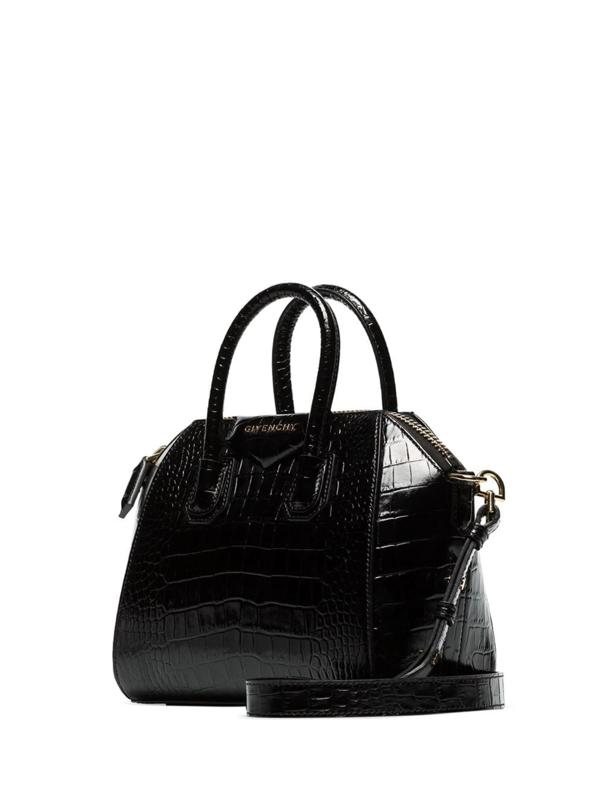 mini Antigona croc-effect tote bag