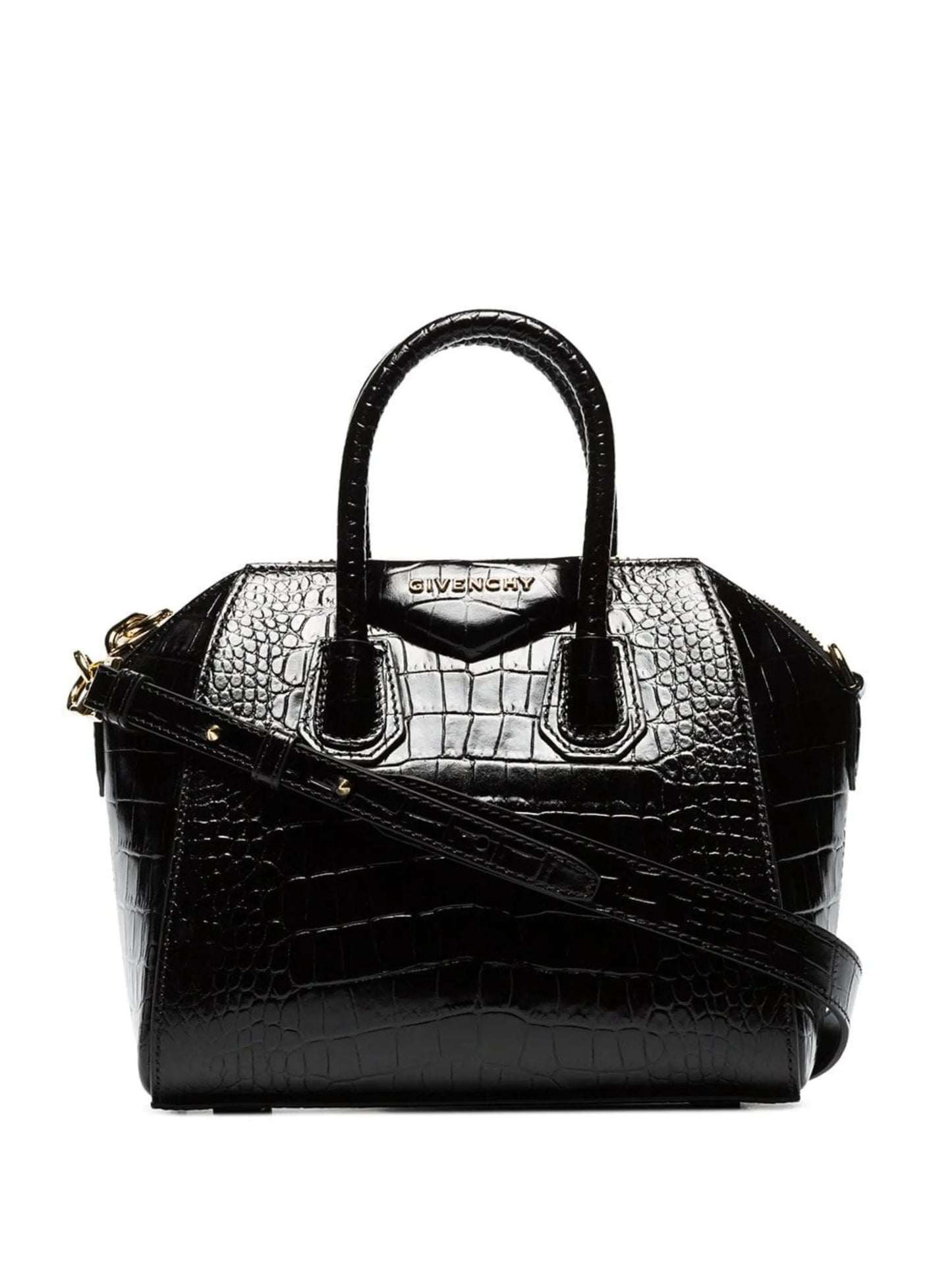 mini Antigona croc-effect tote bag