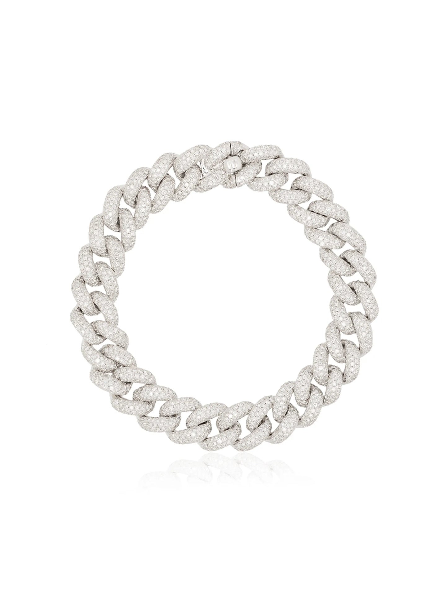 18kt gold and diamond link bracelet
