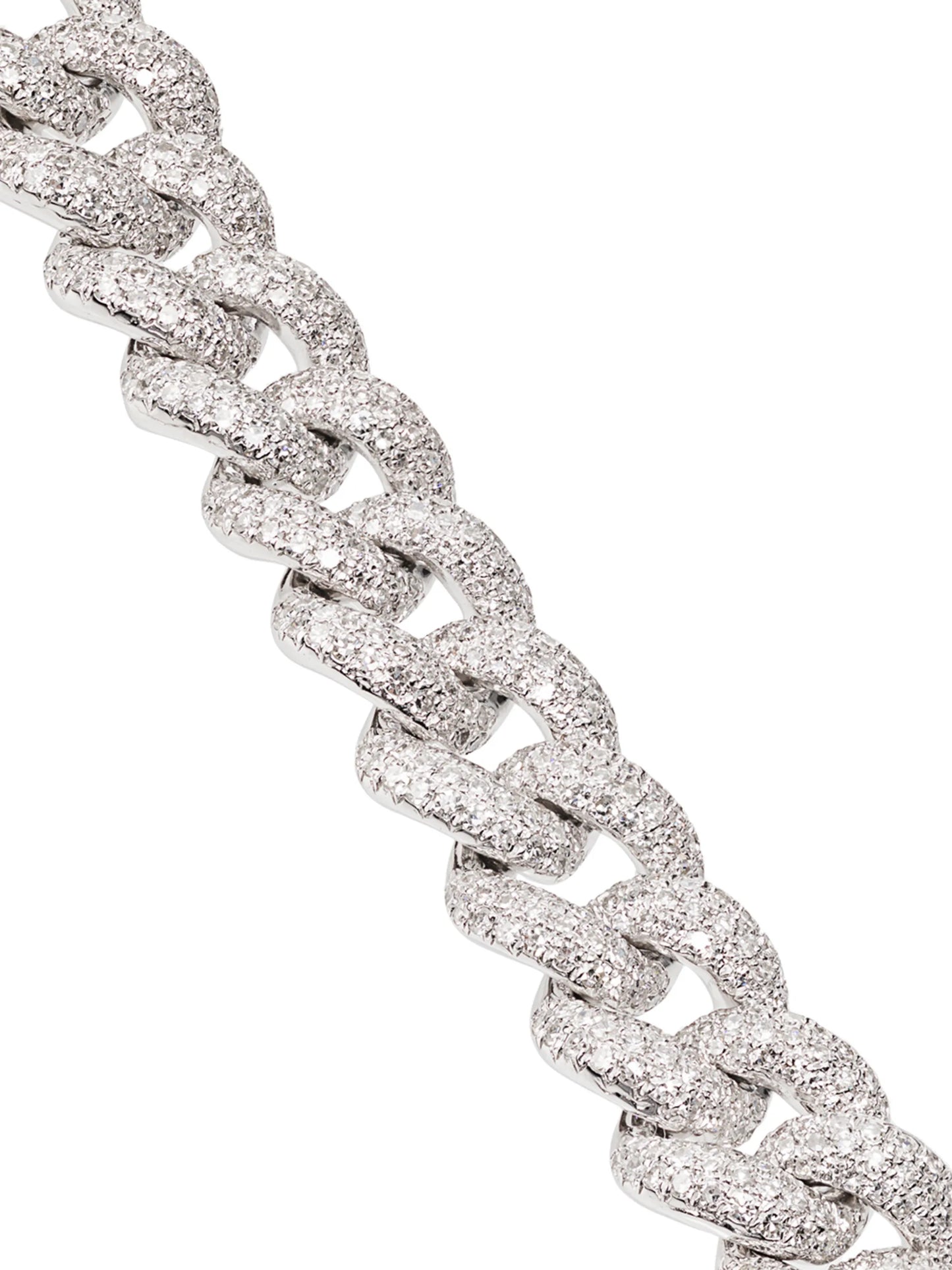 18kt gold and diamond link bracelet