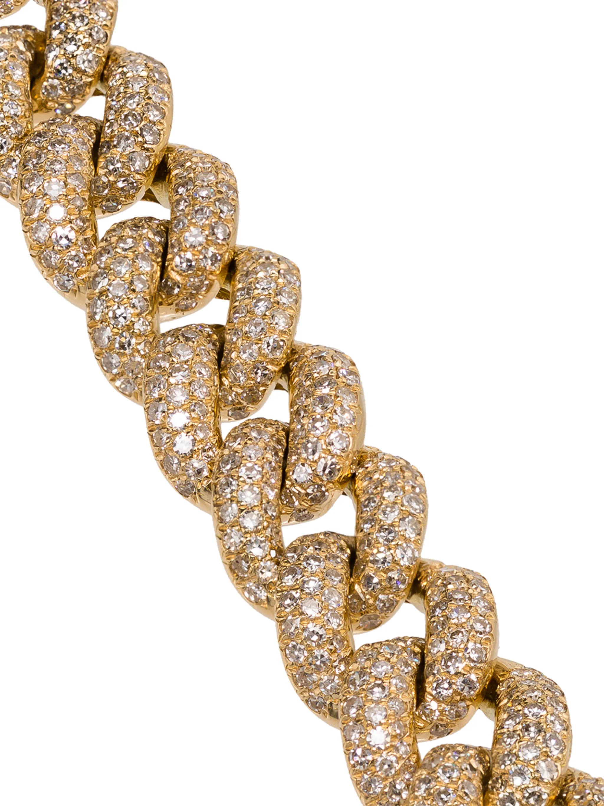 18K yellow gold diamond bracelet