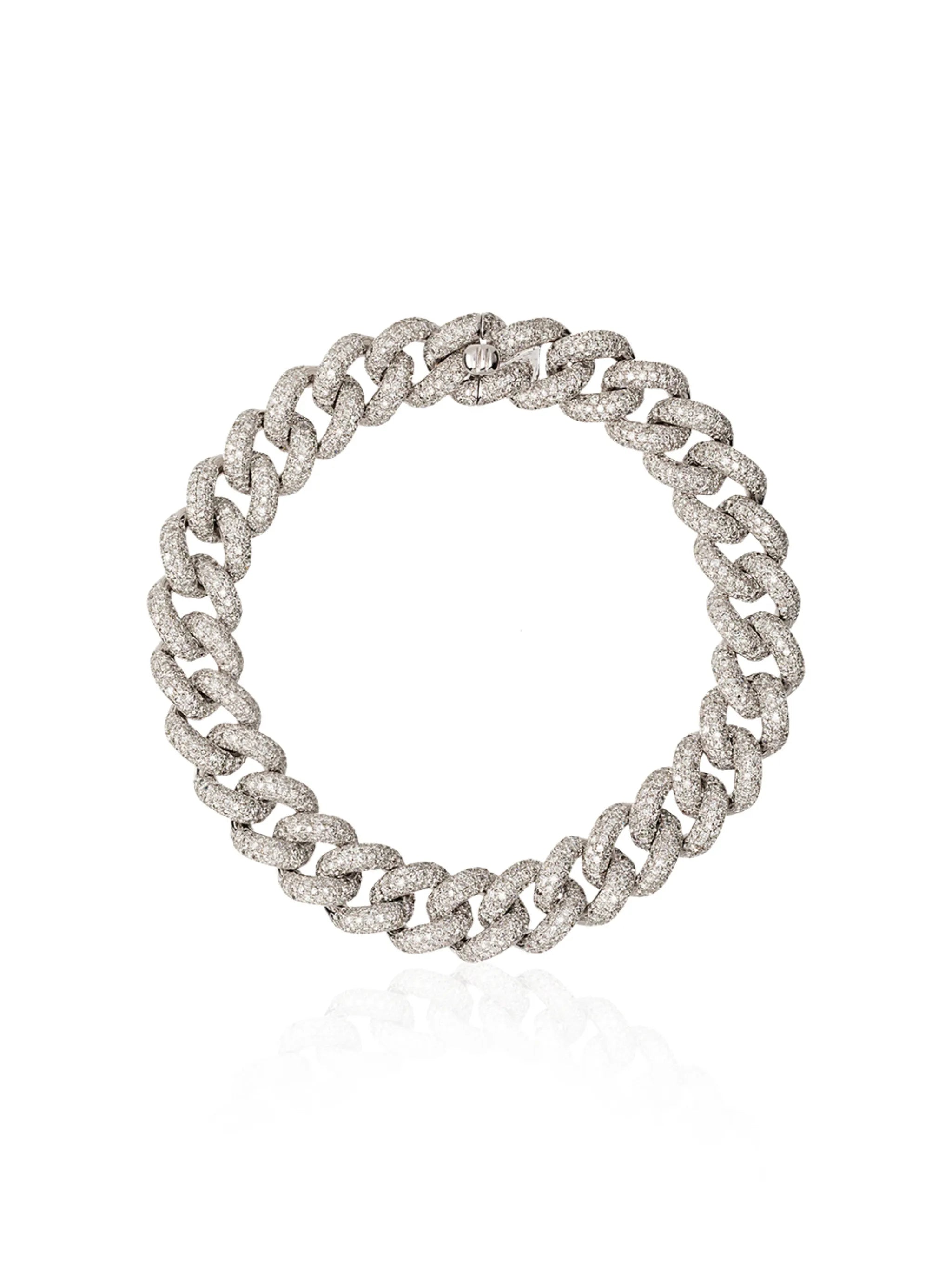 18kt gold Essential diamond link bracelet