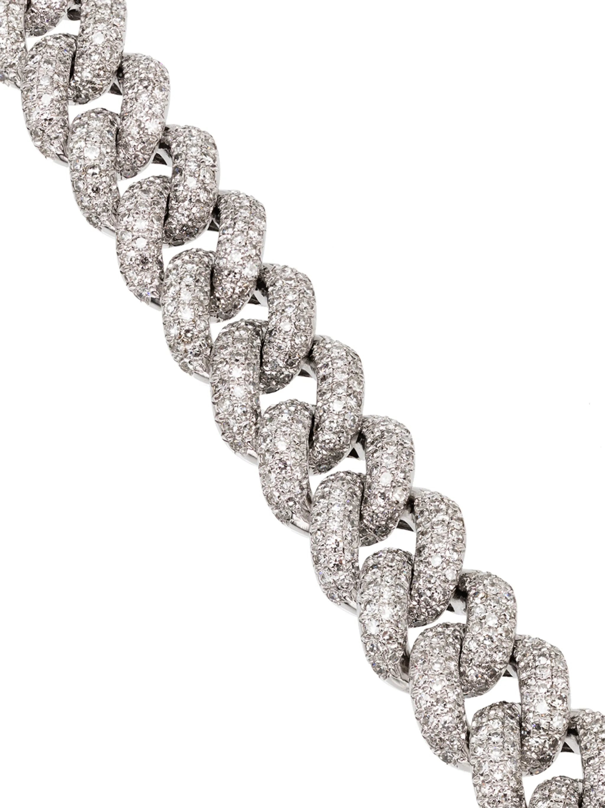 18kt gold Essential diamond link bracelet