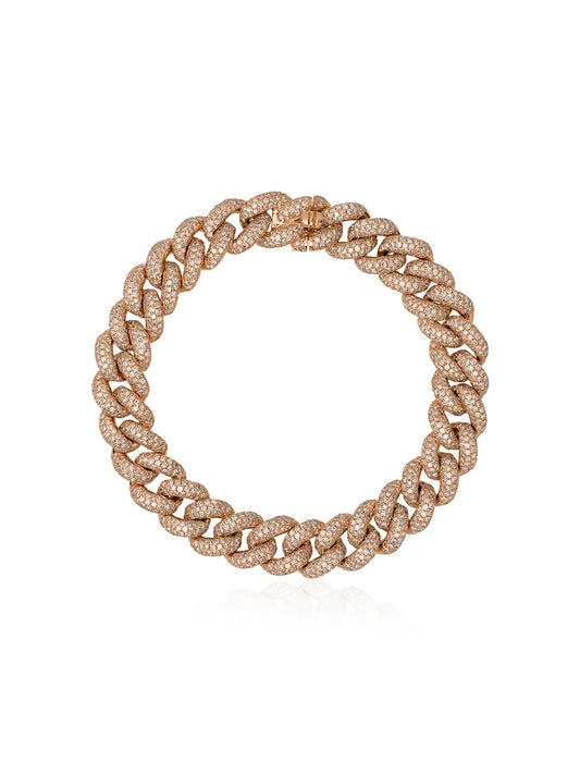 18K gold and diamond link bracelet
