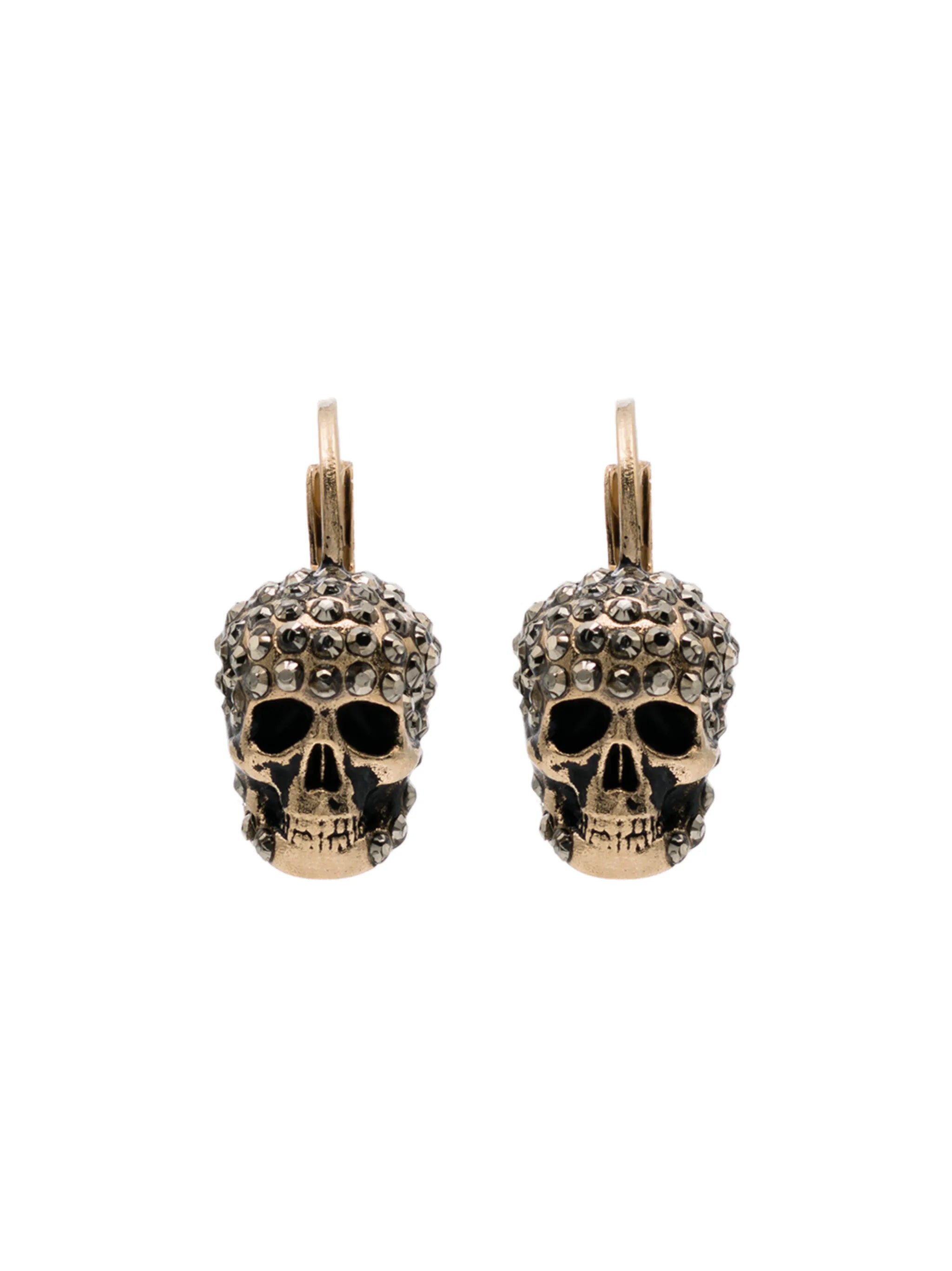 crystal-embellished skull earrings