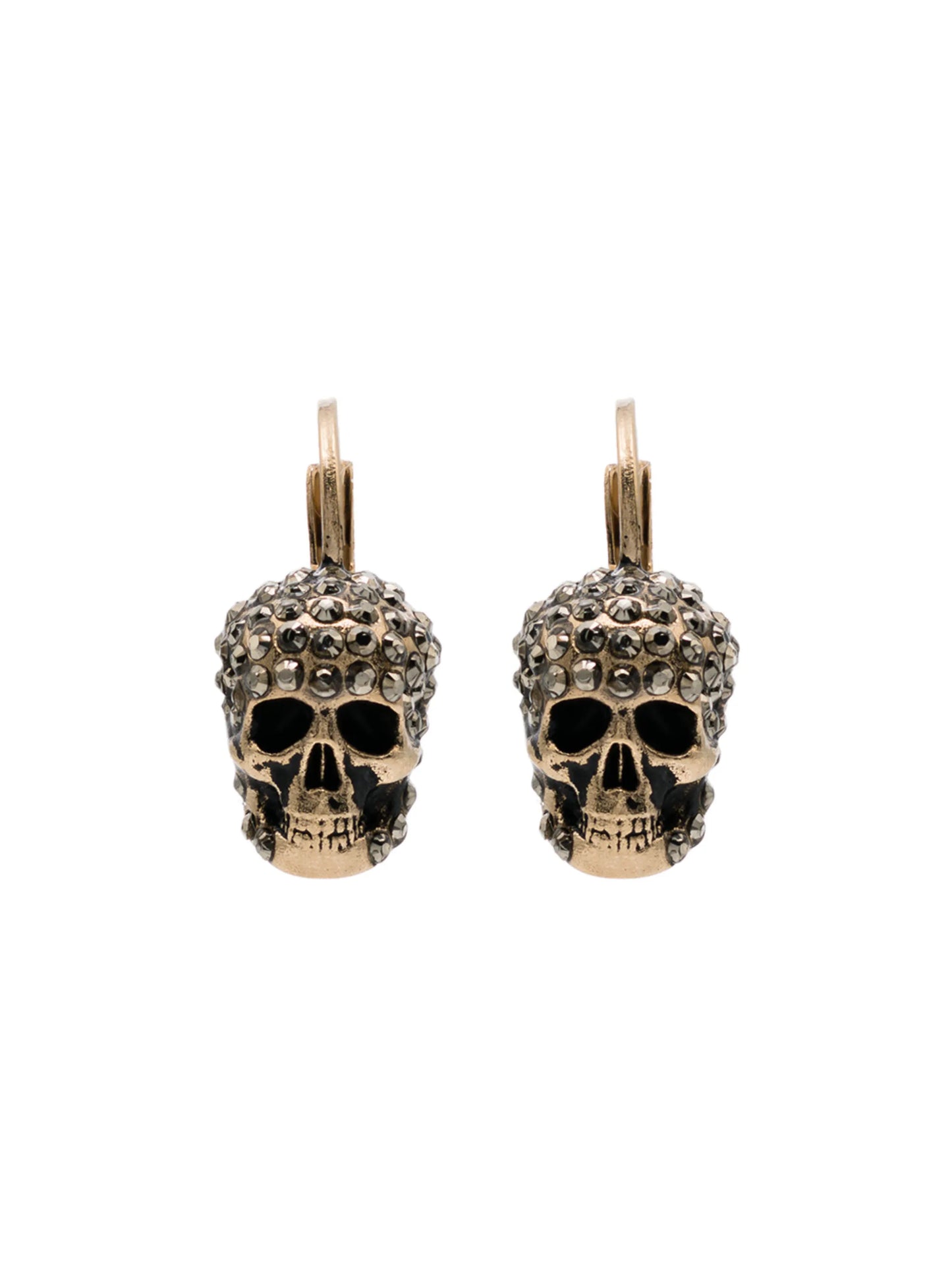crystal-embellished skull earrings