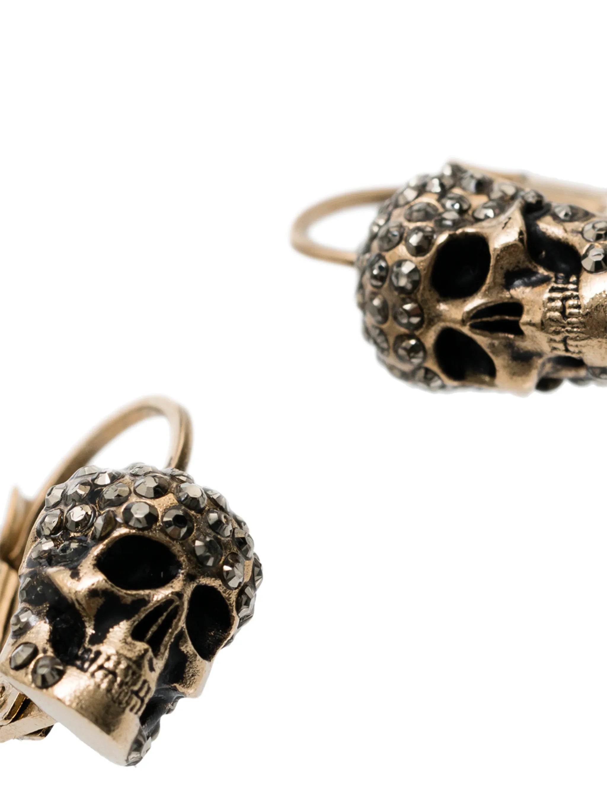 crystal-embellished skull earrings
