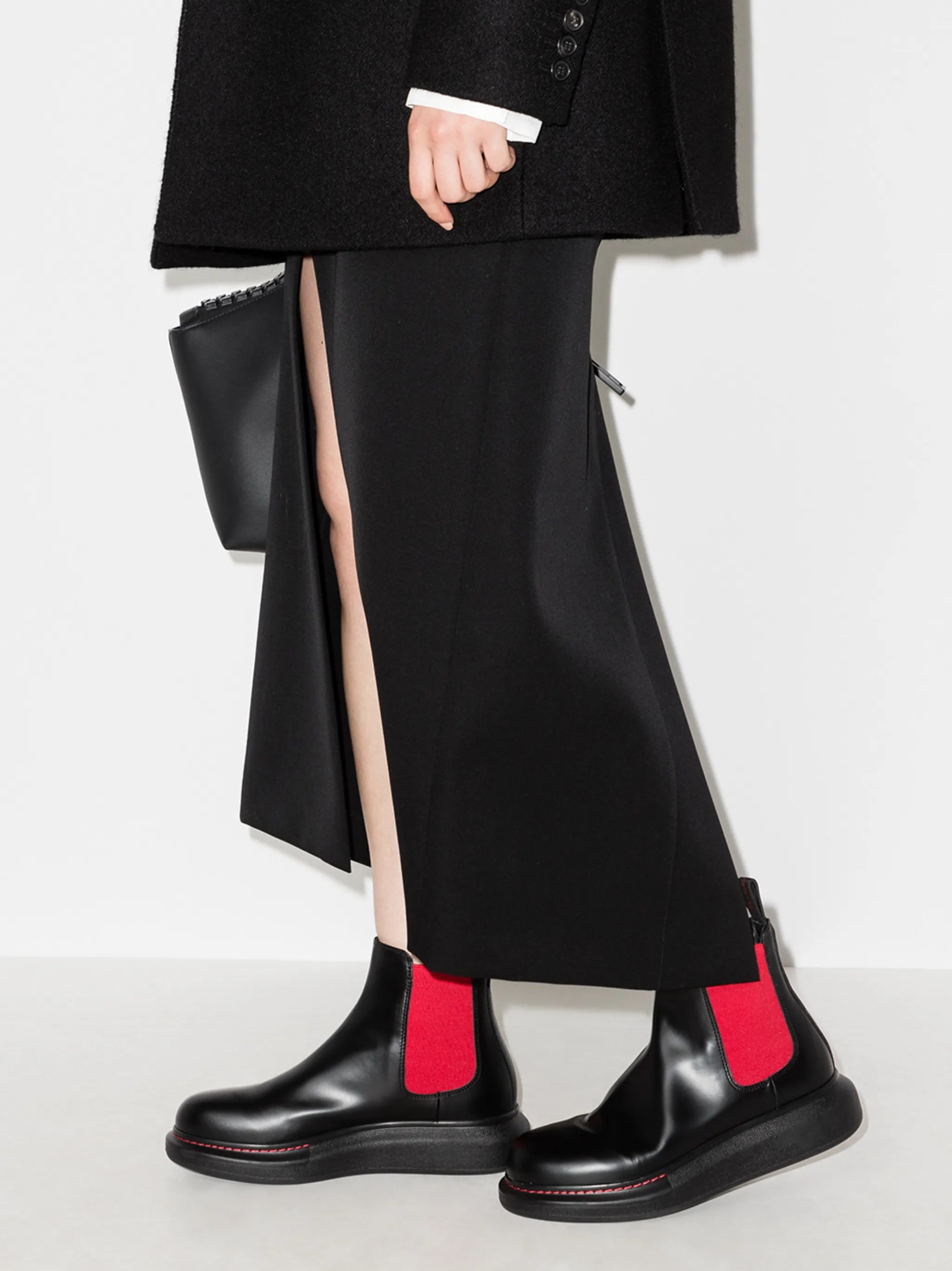 contrast panel Chelsea boots