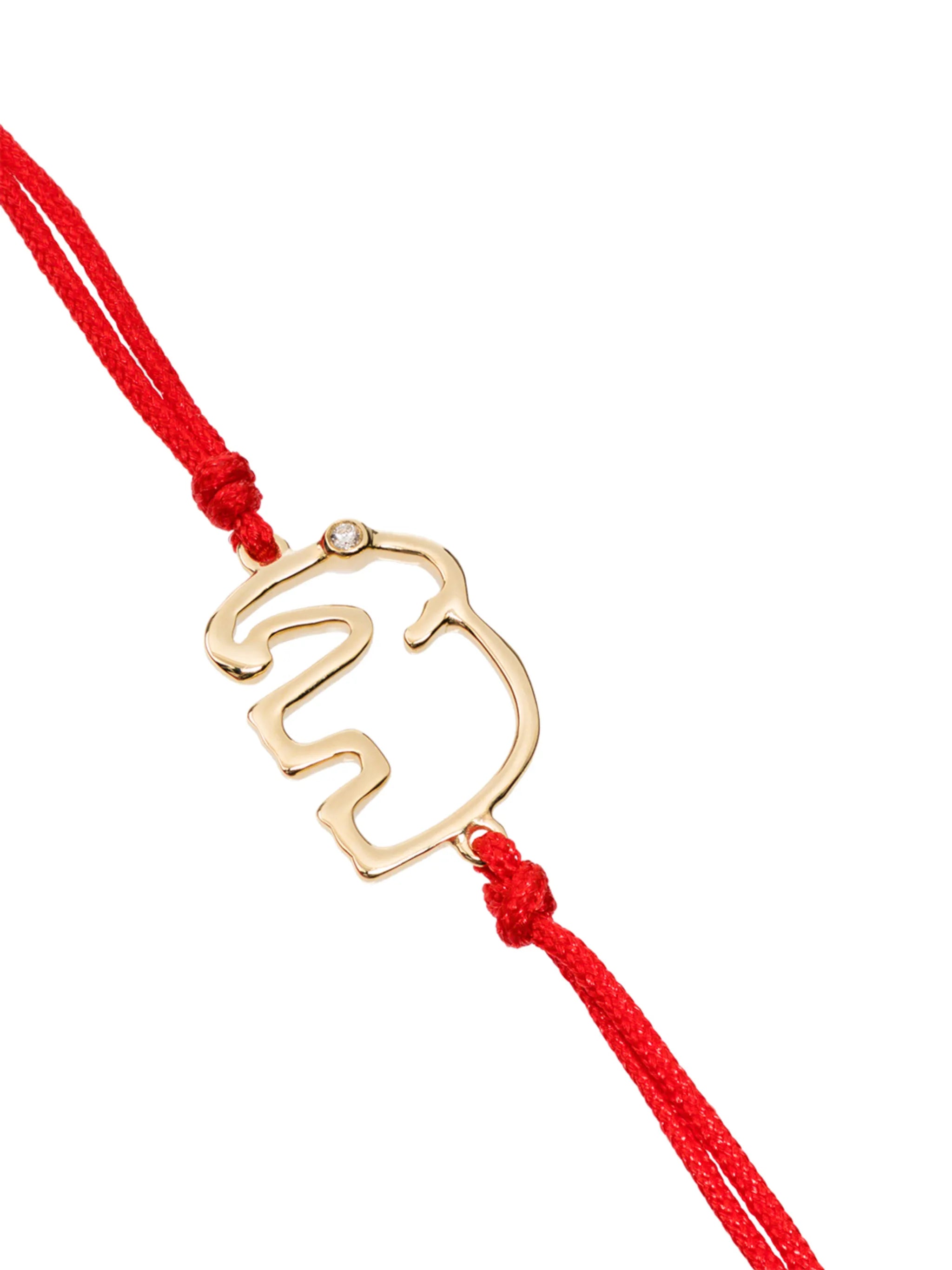 Elephant tie bracelet