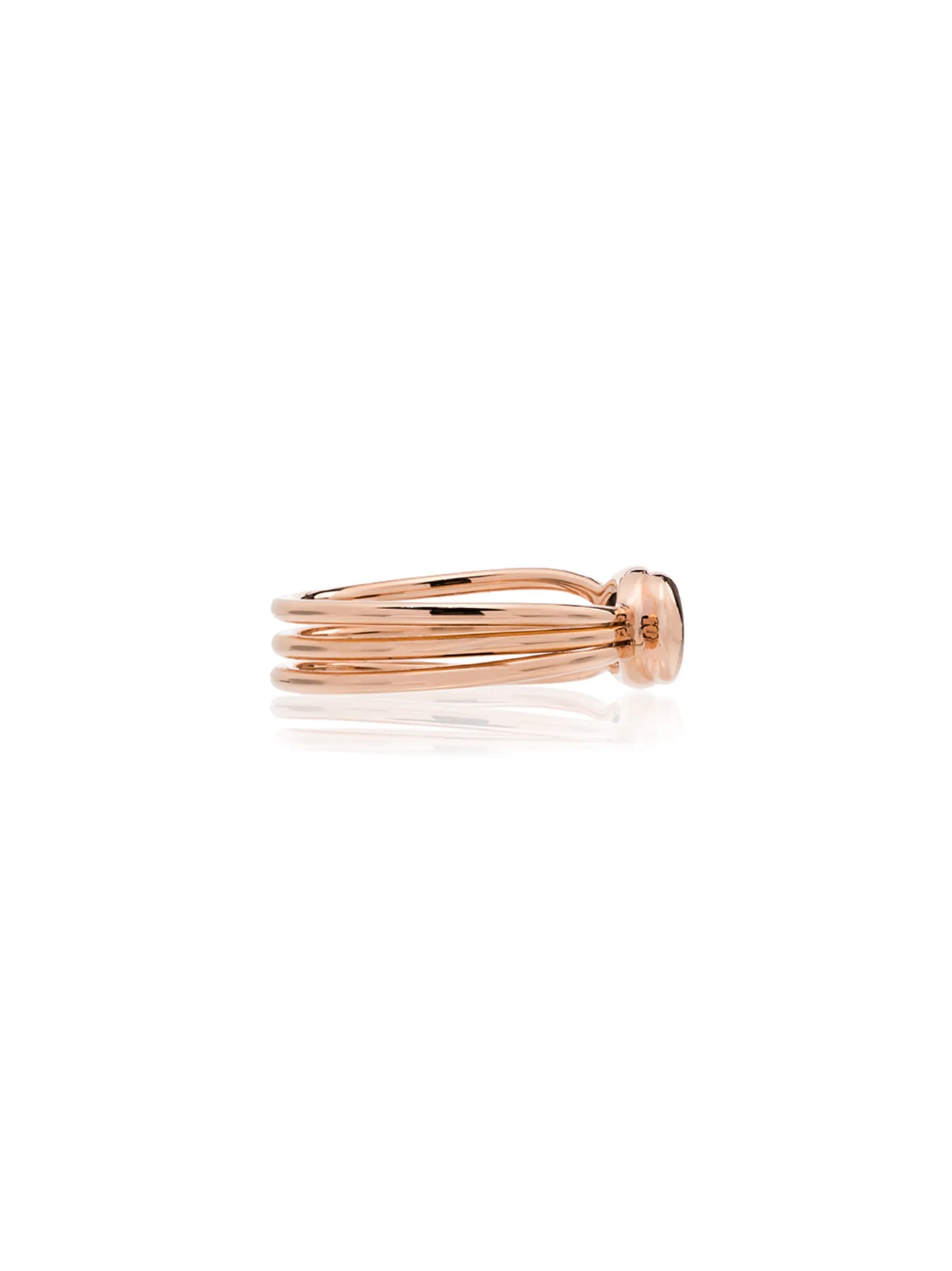 pink 18kt gold shooting star diamond and sapphire ring