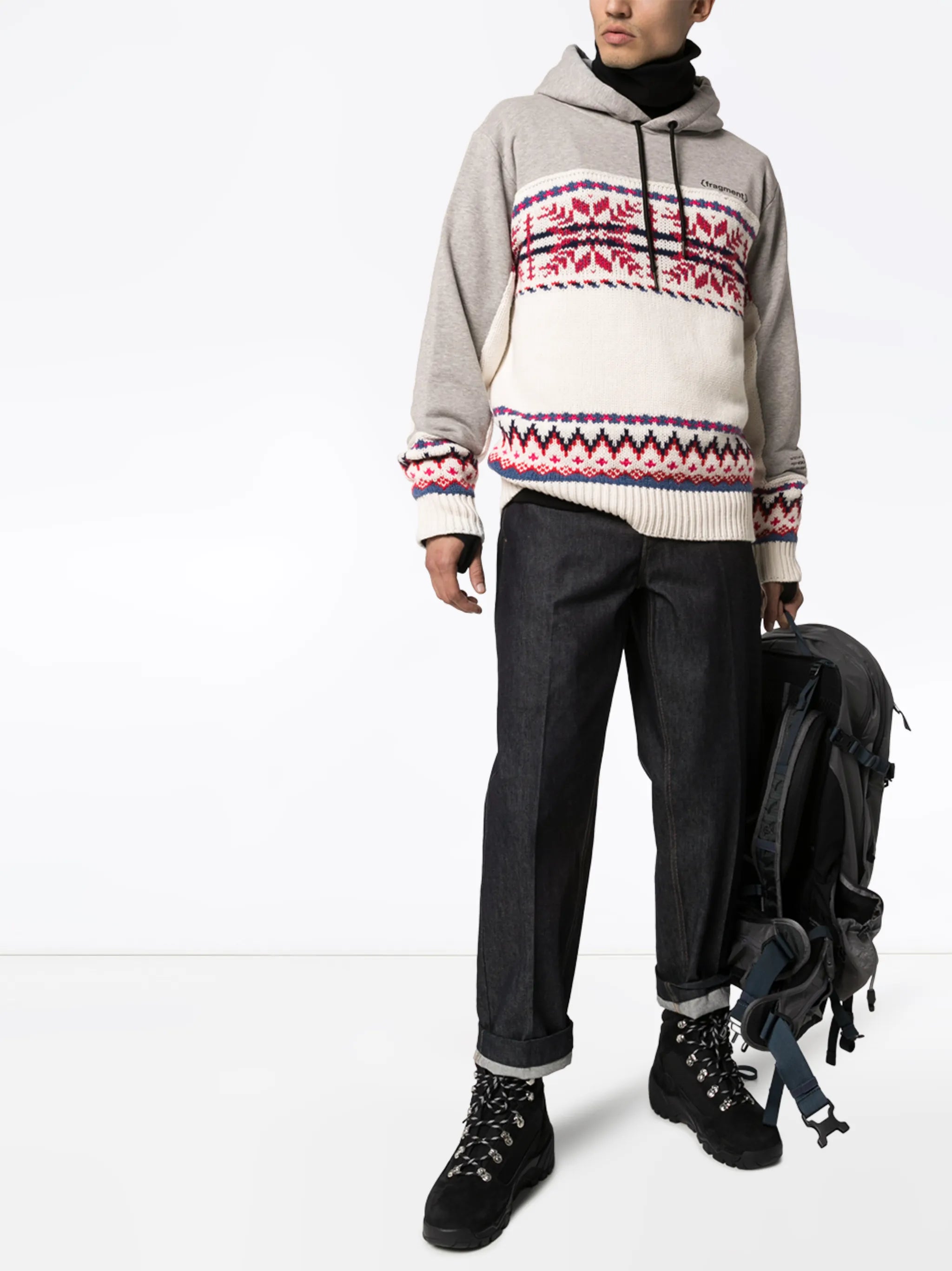 x Fragment fair isle knit sweatshirt