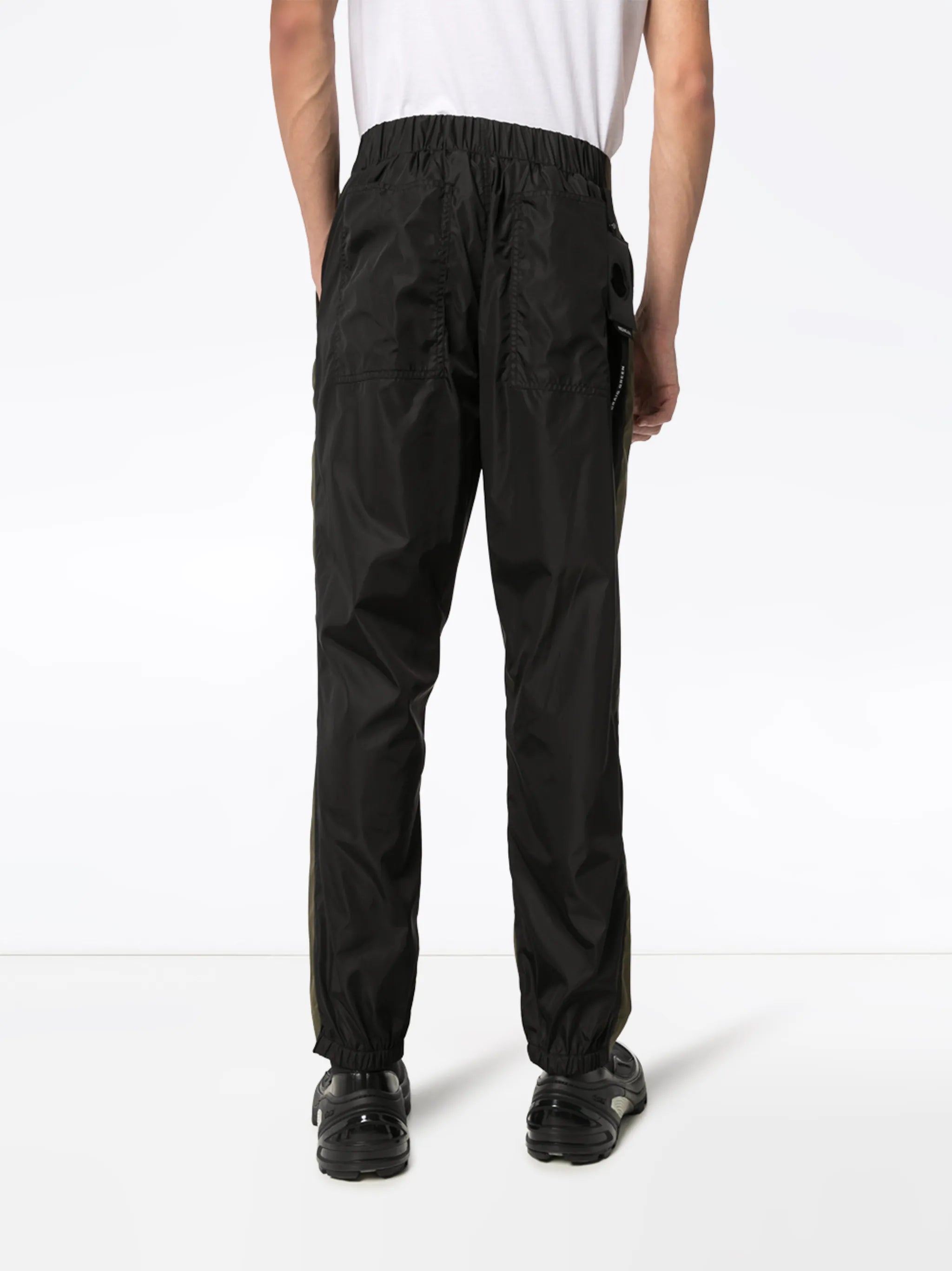 hybrid dual-texture trousers