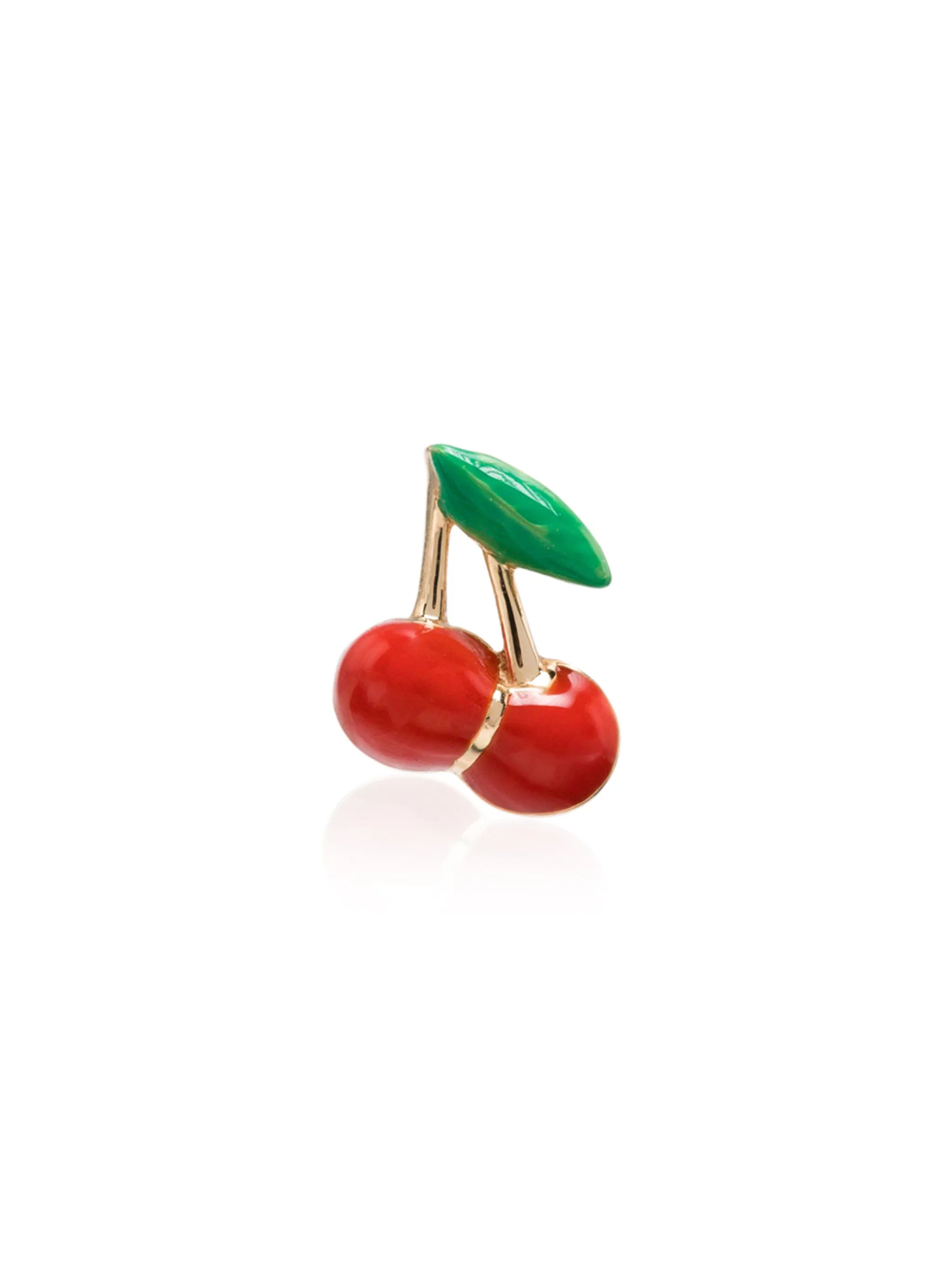 14kt yellow gold cherry earring