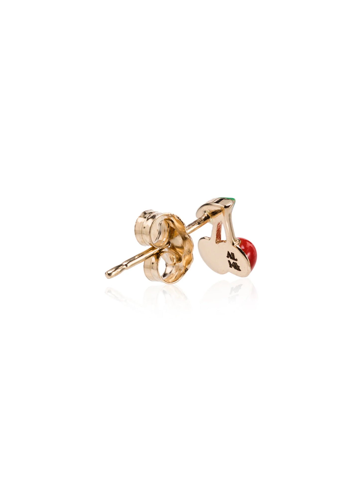 14kt yellow gold cherry earring