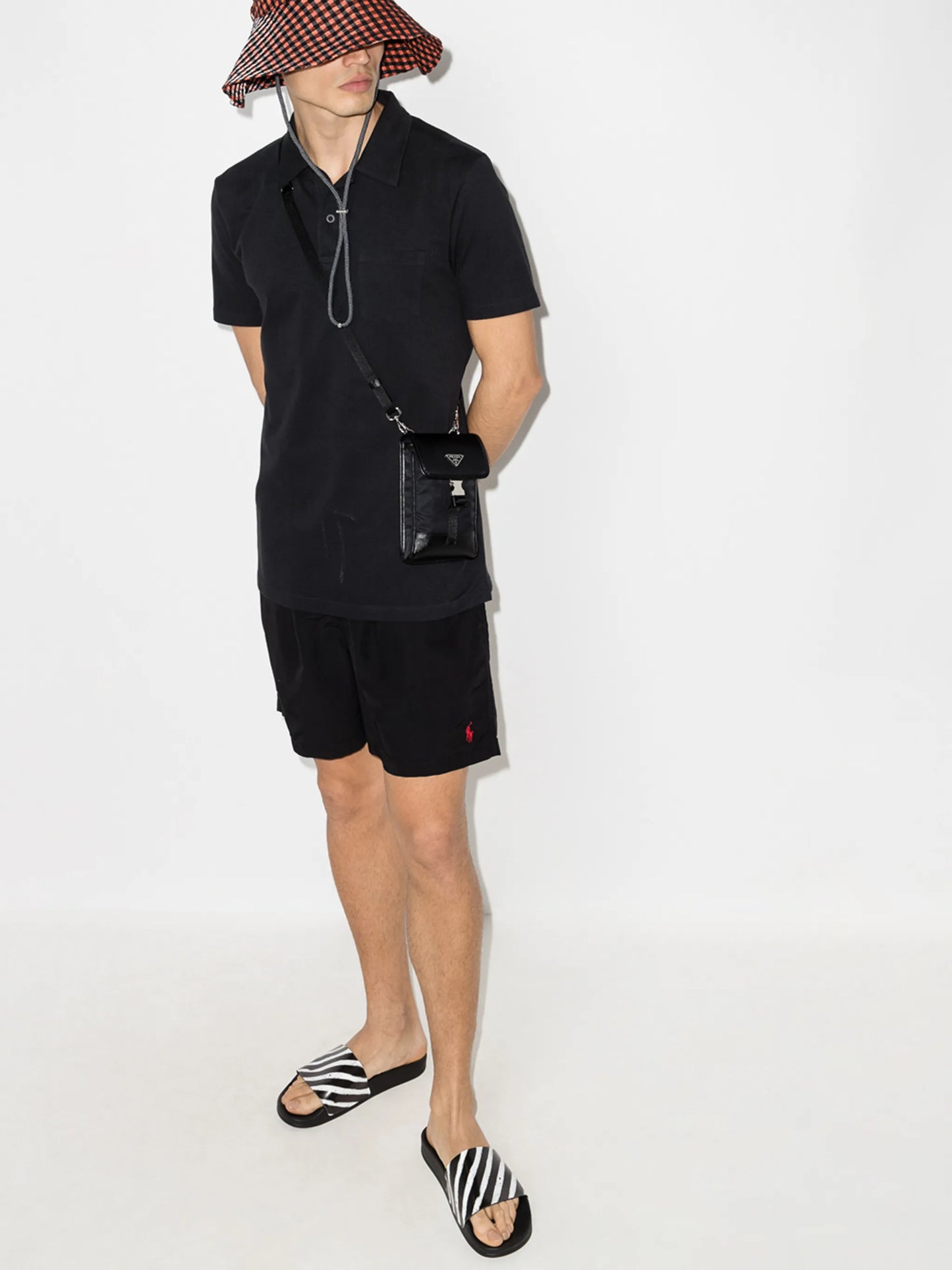 logo embroidered swim shorts