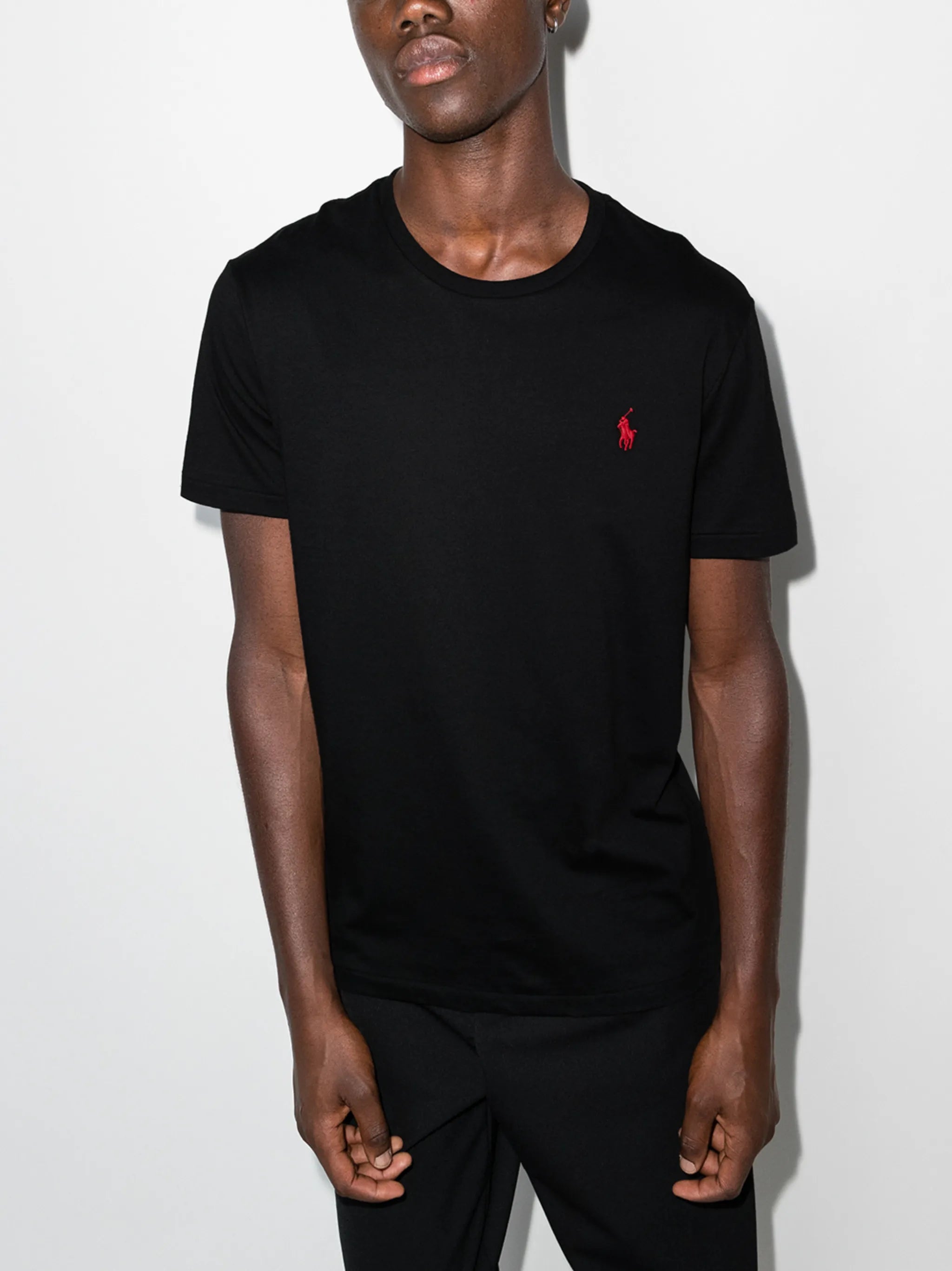 logo-embroidered T-shirt