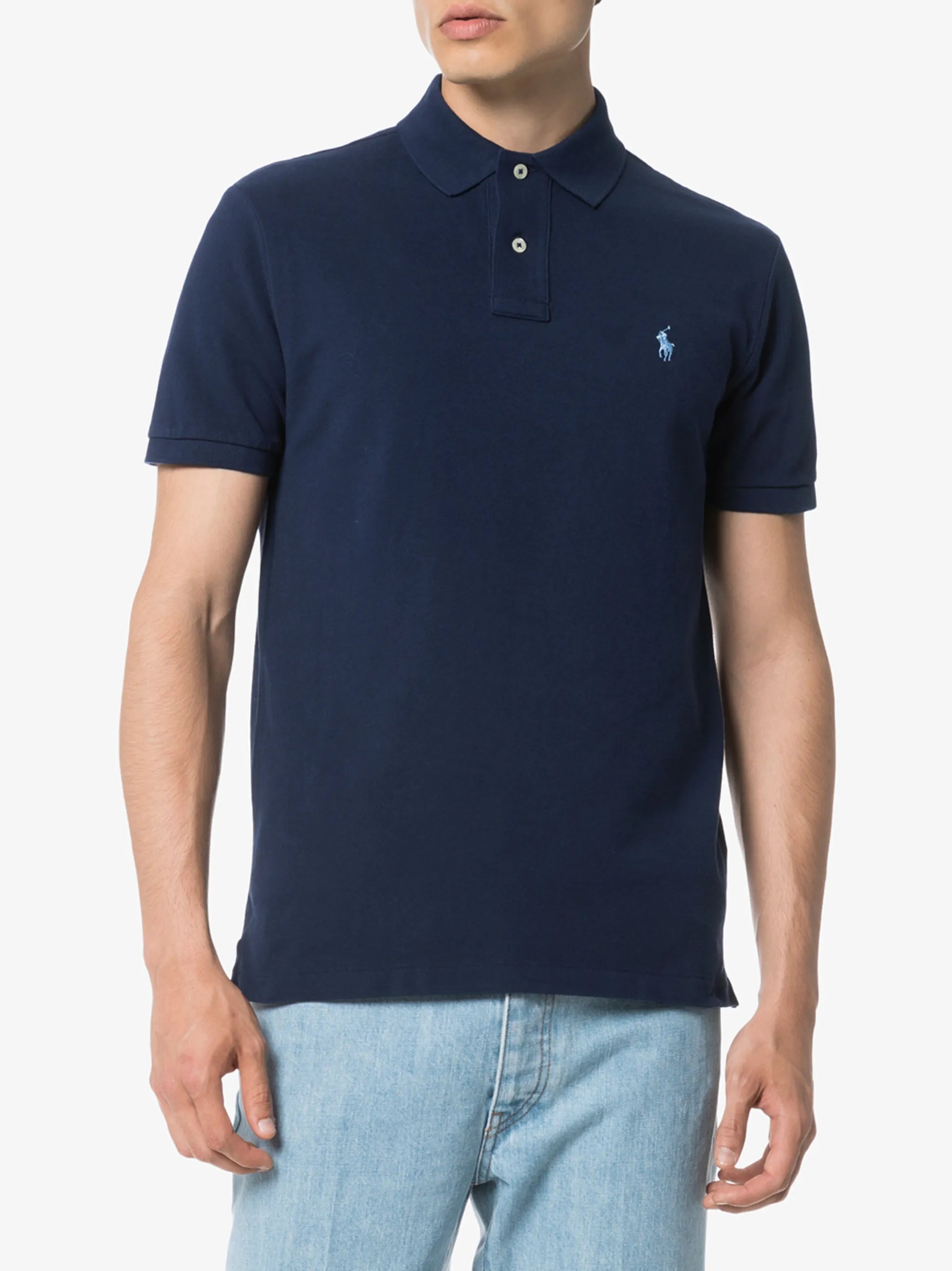 logo-embroidered short-sleeve polo shirt