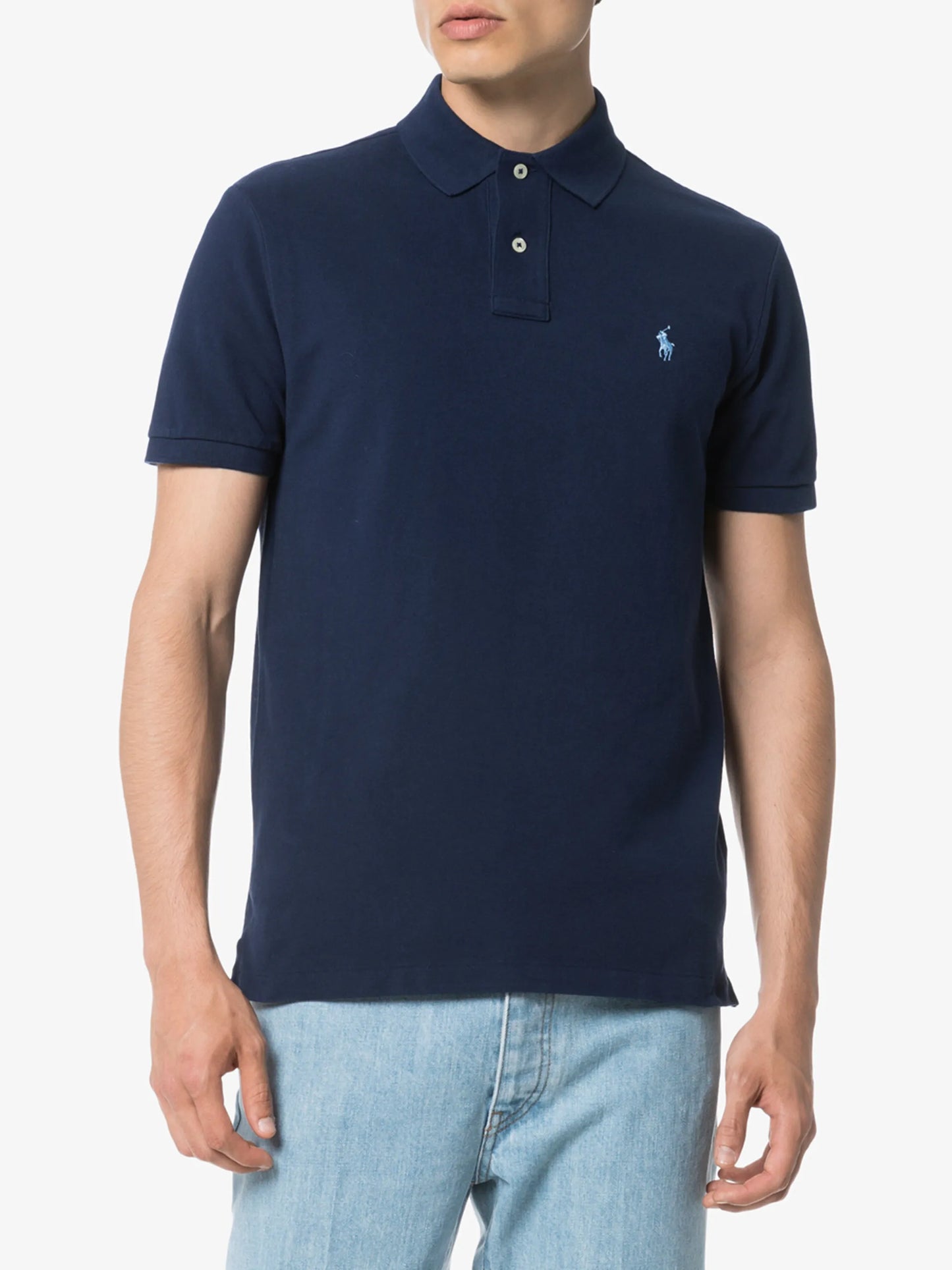 logo-embroidered short-sleeve polo shirt