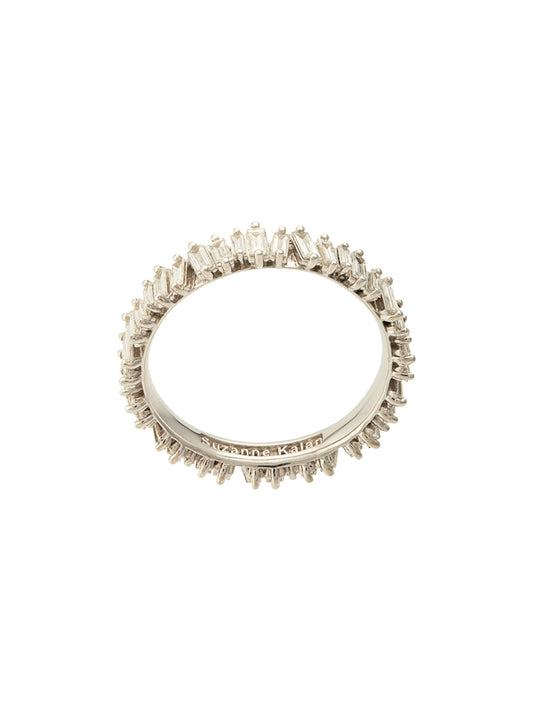 18kt white gold baguette diamond eternity band