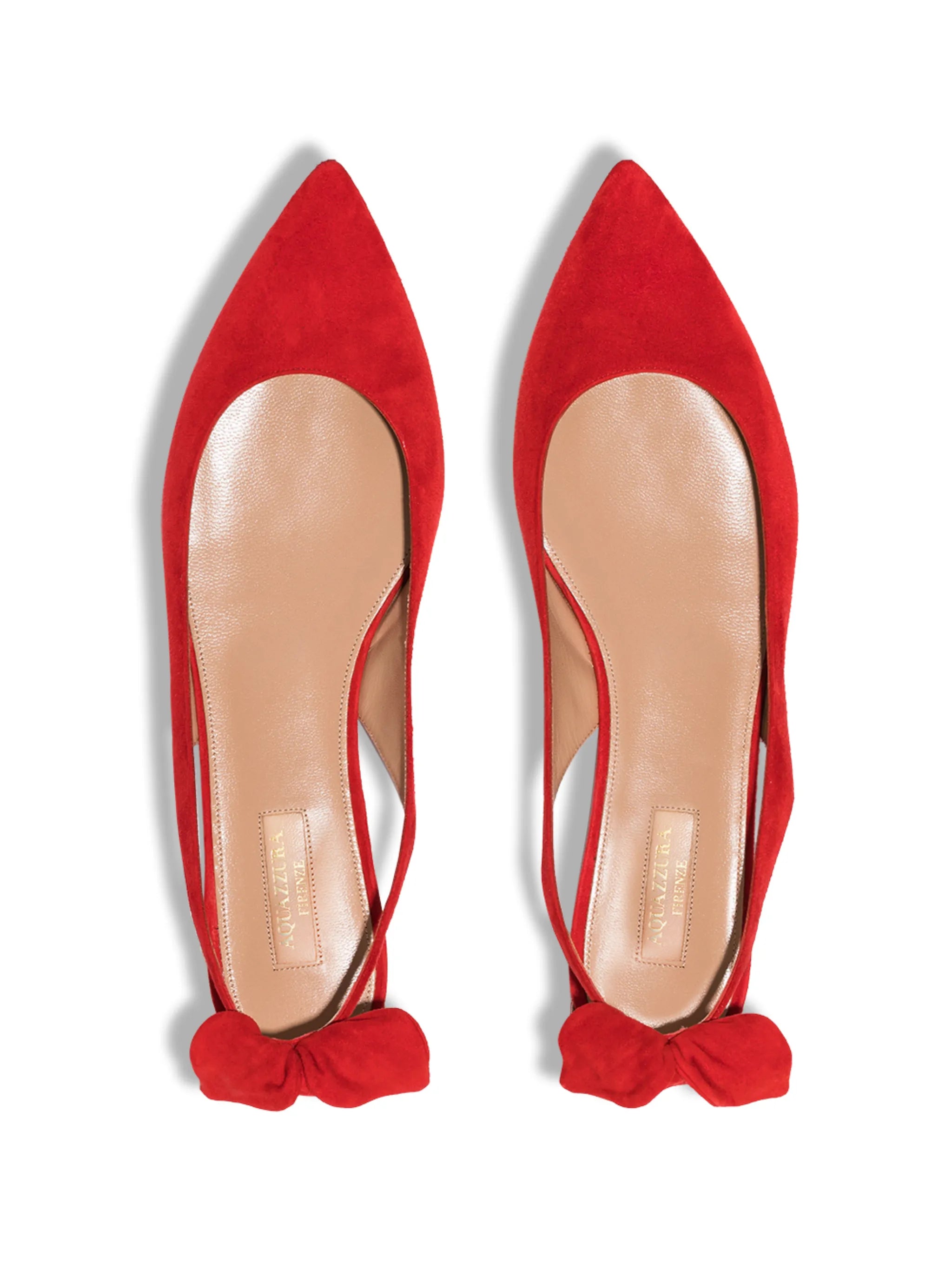 Bow Tie suede ballerinas