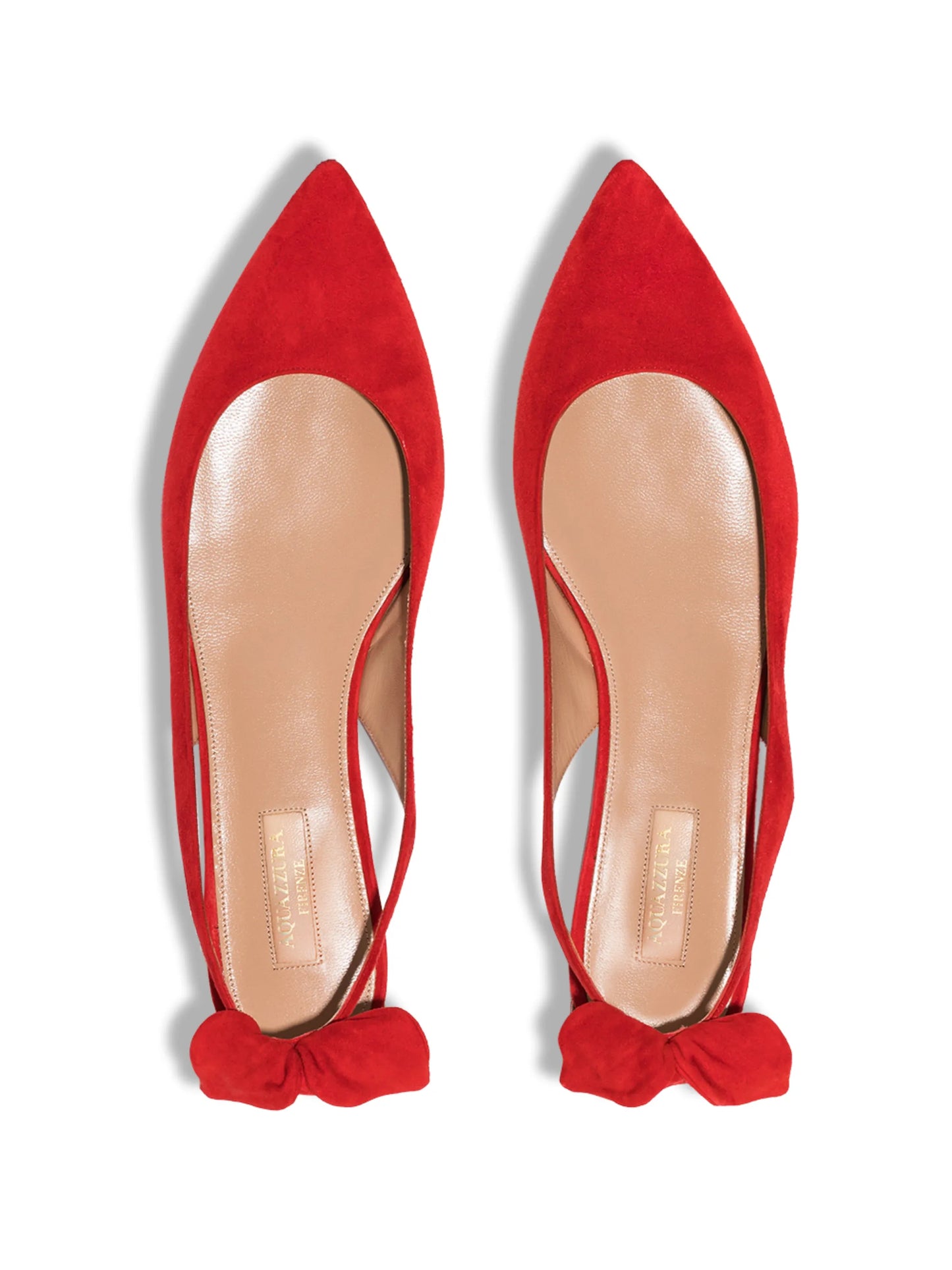 Bow Tie suede ballerinas