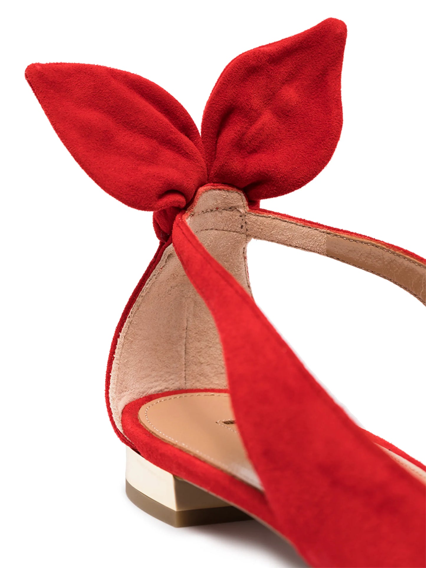 Bow Tie suede ballerinas