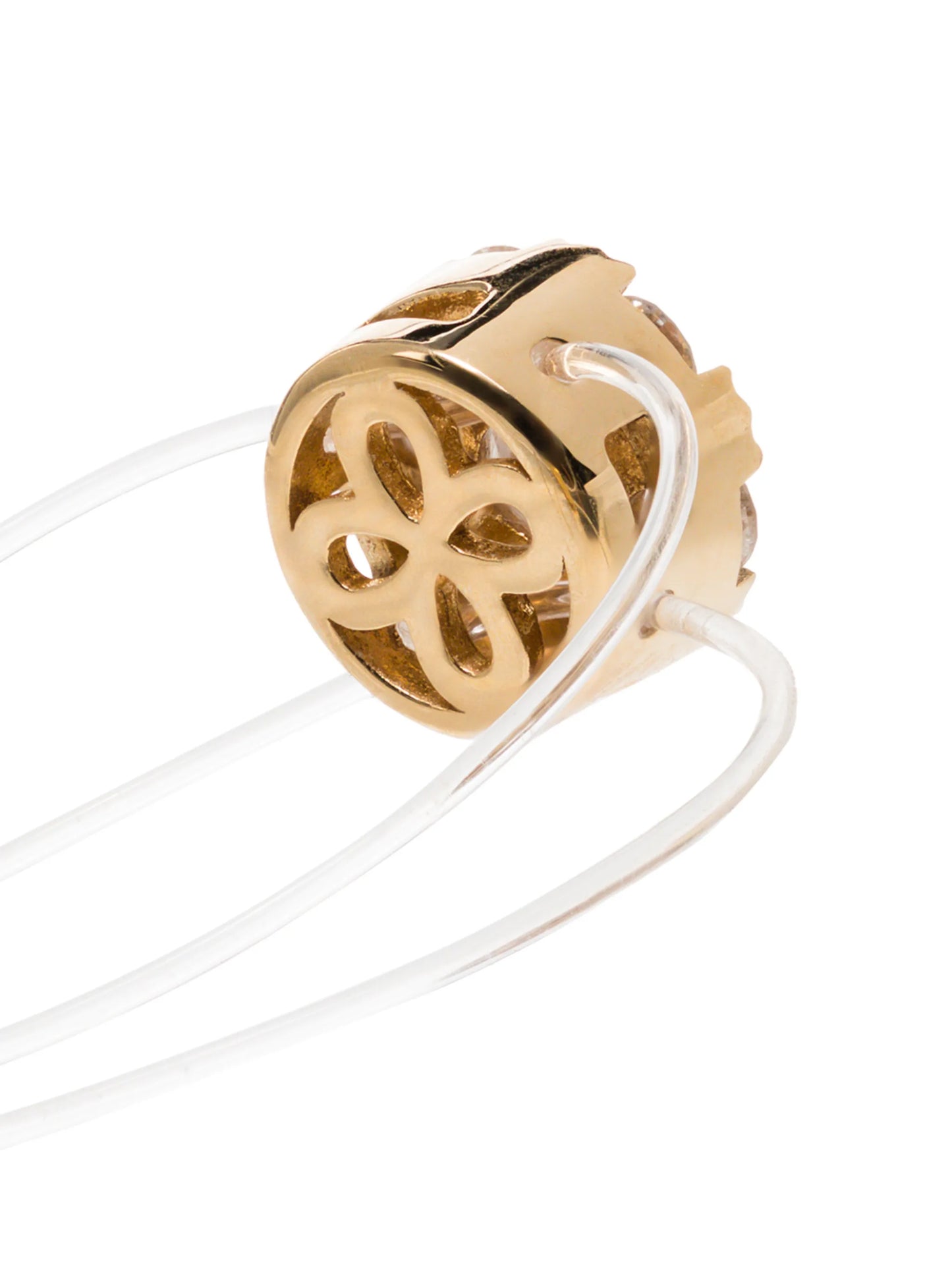 18kt yellow gold floating diamond ring