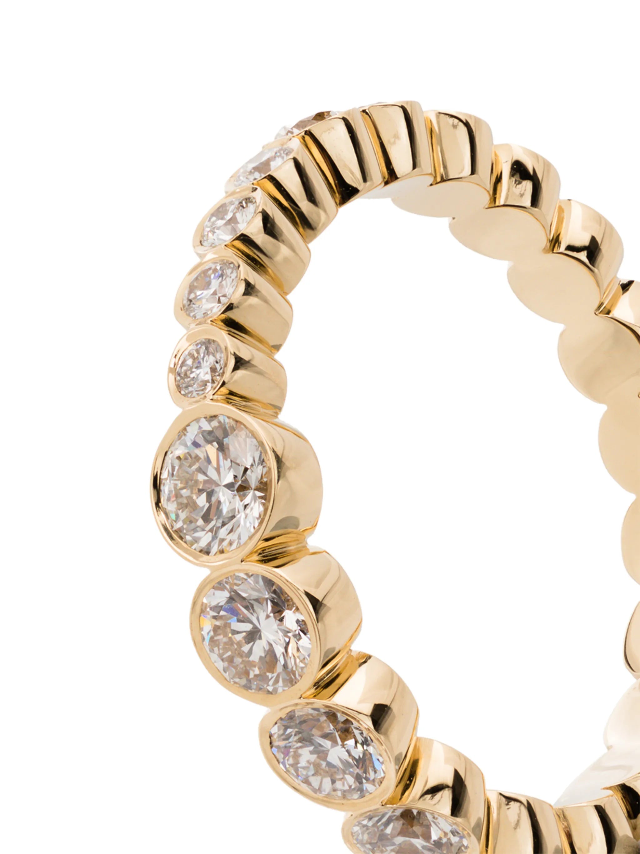 18kt gold Croissant diamond Ring