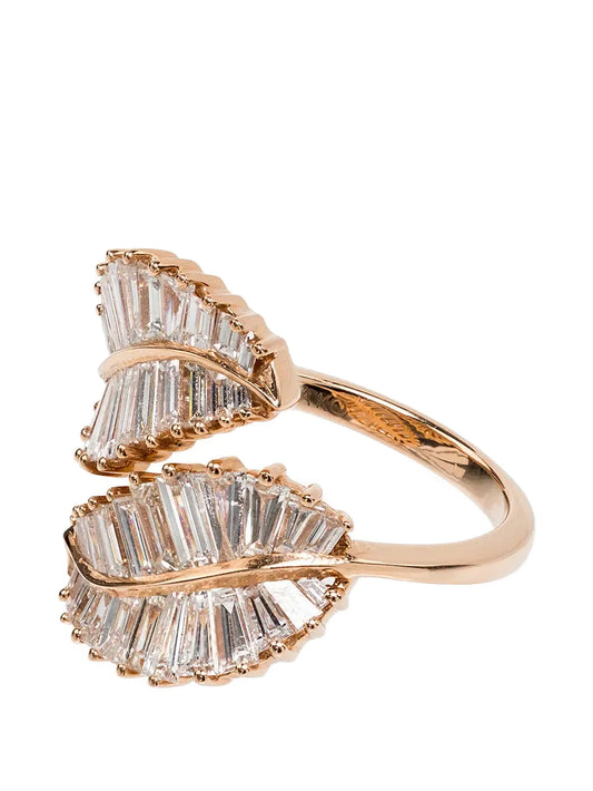 diamond palm leaf ring