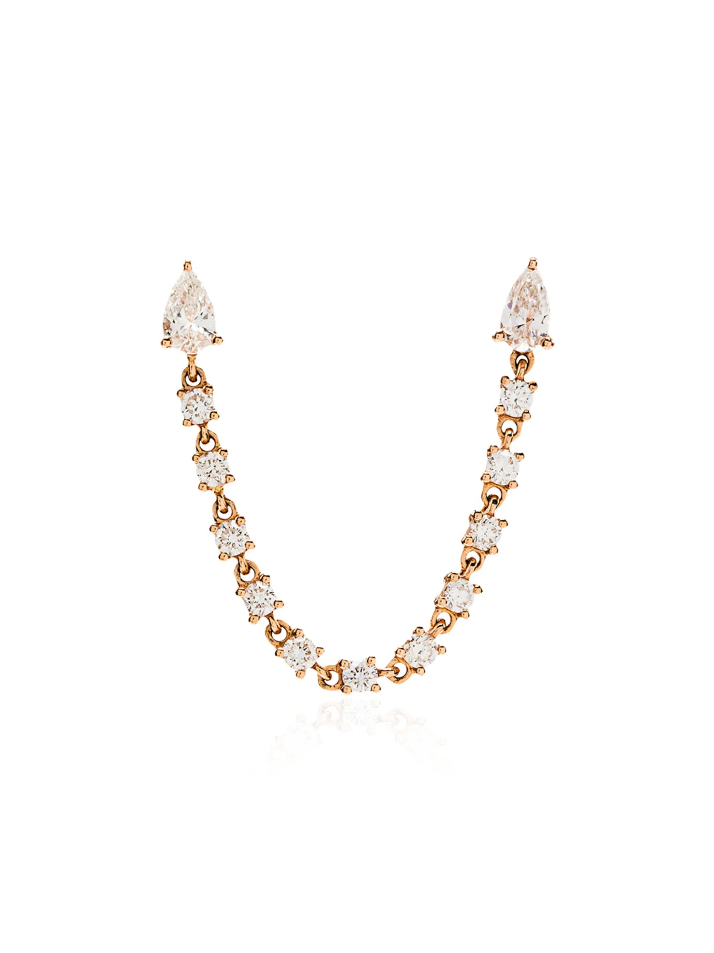 18kt gold and diamond loop earring
