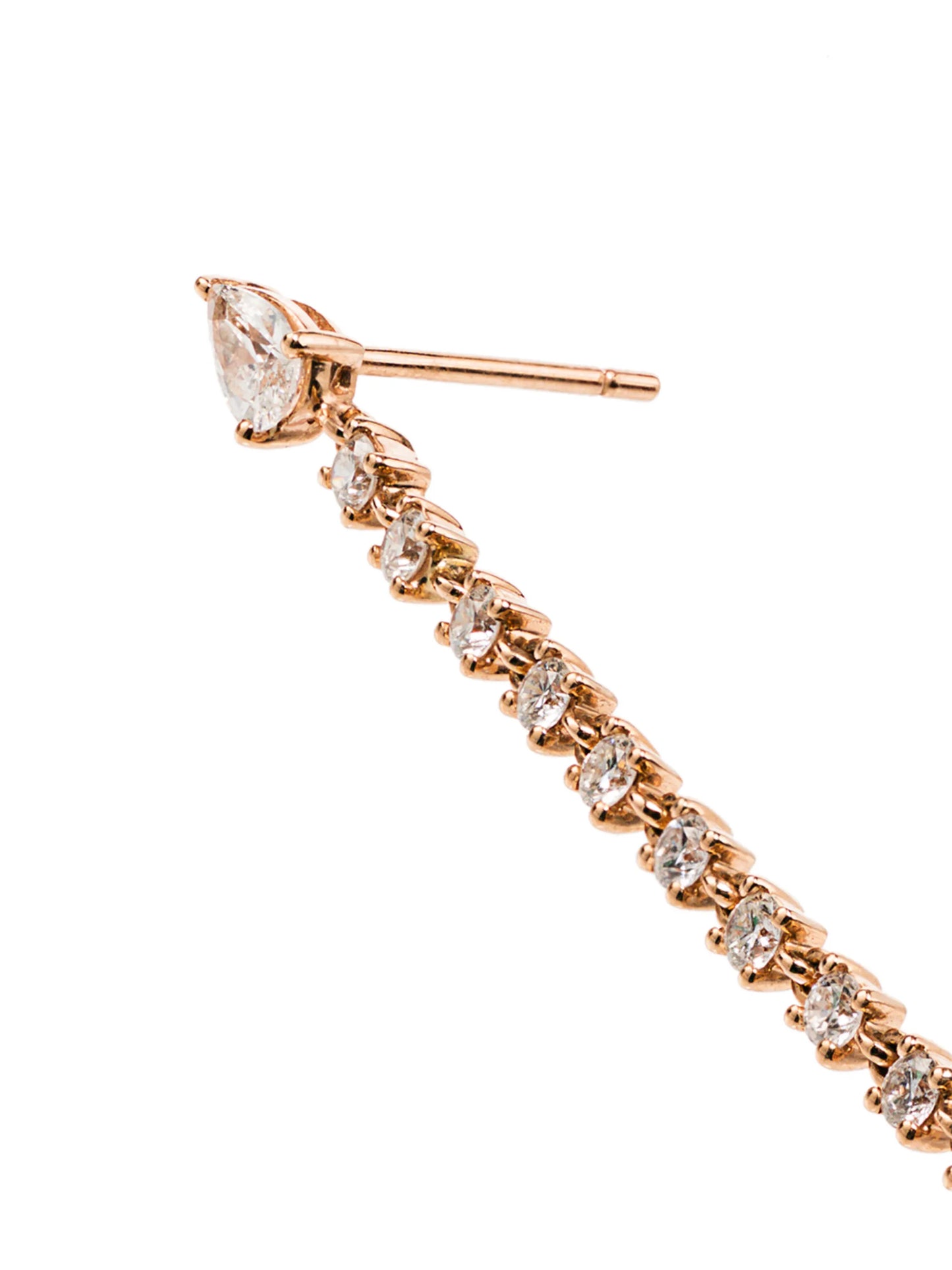 18kt gold and diamond loop earring