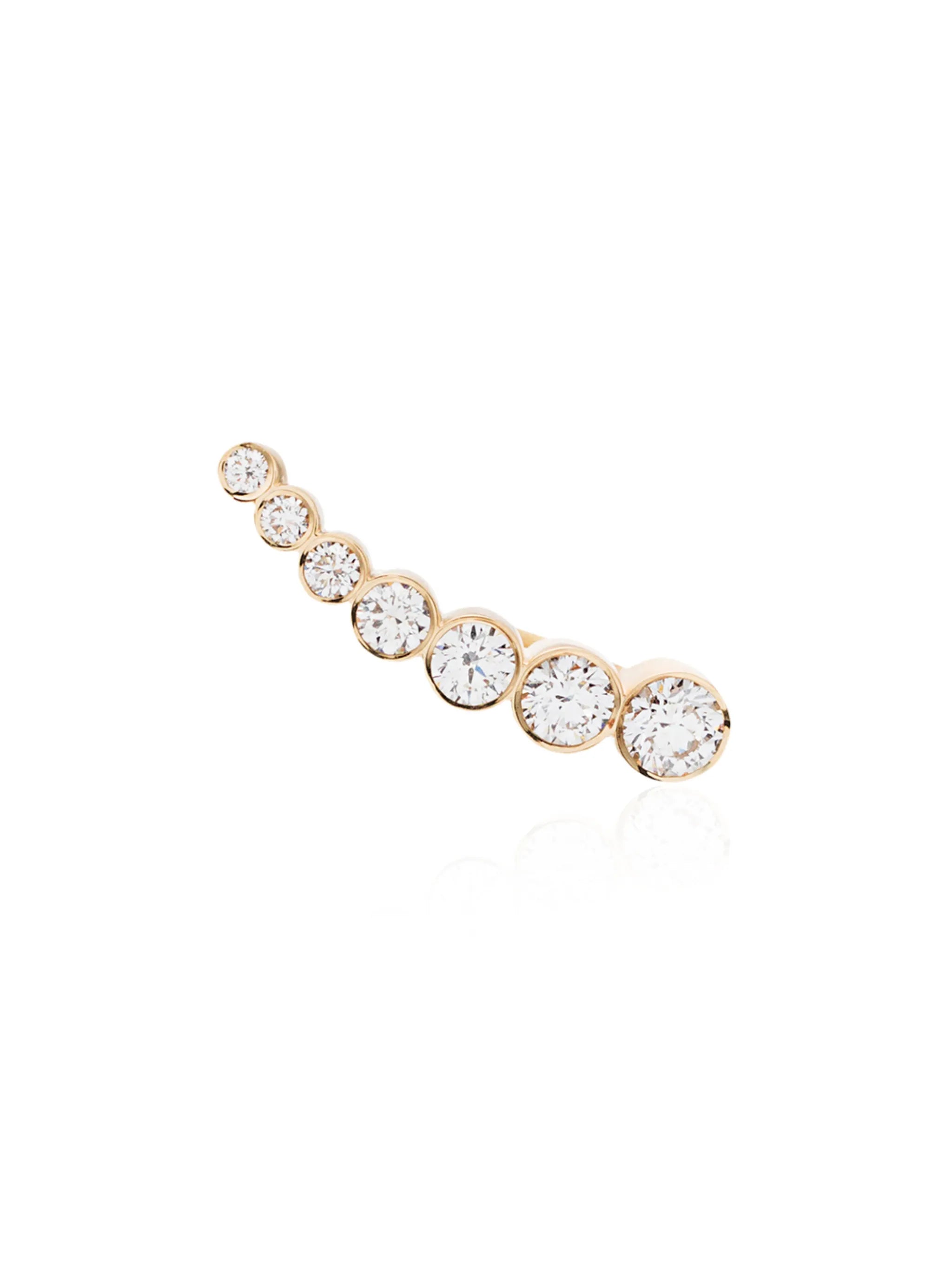 18kt yellow gold Petit Croissant diamond earrings