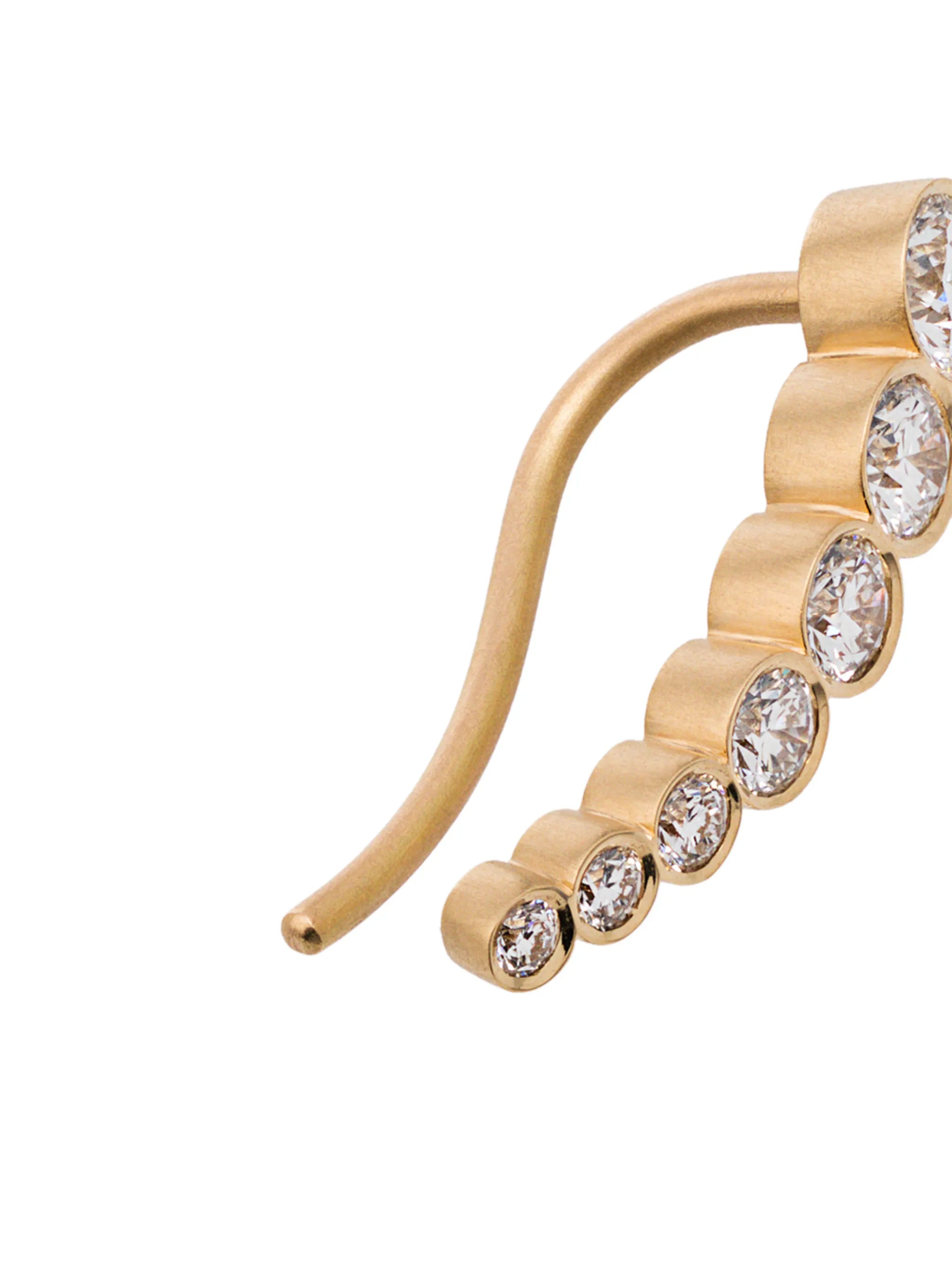 18kt yellow gold Petit Croissant diamond earrings