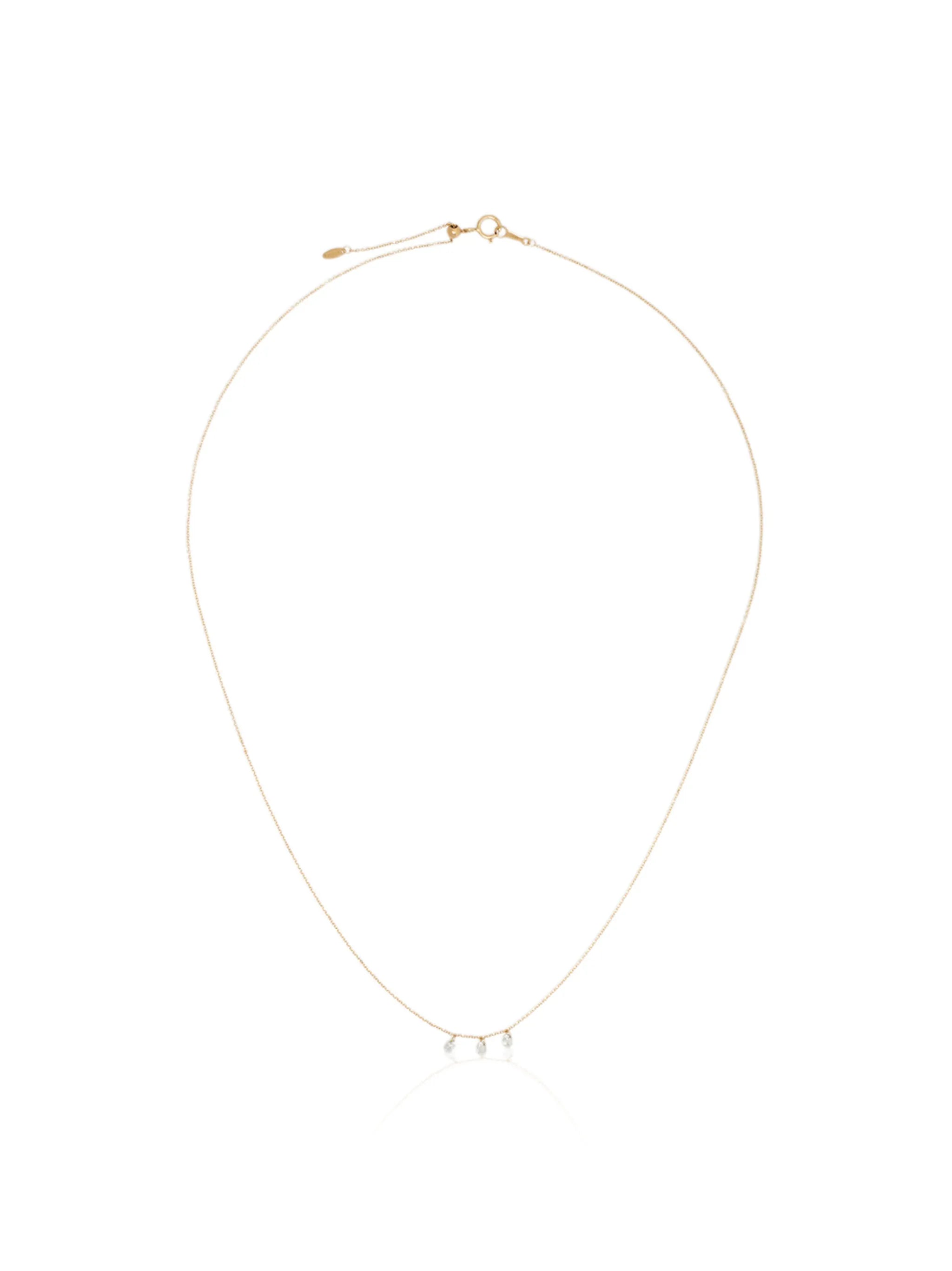 18kt yellow gold diamond charm necklace