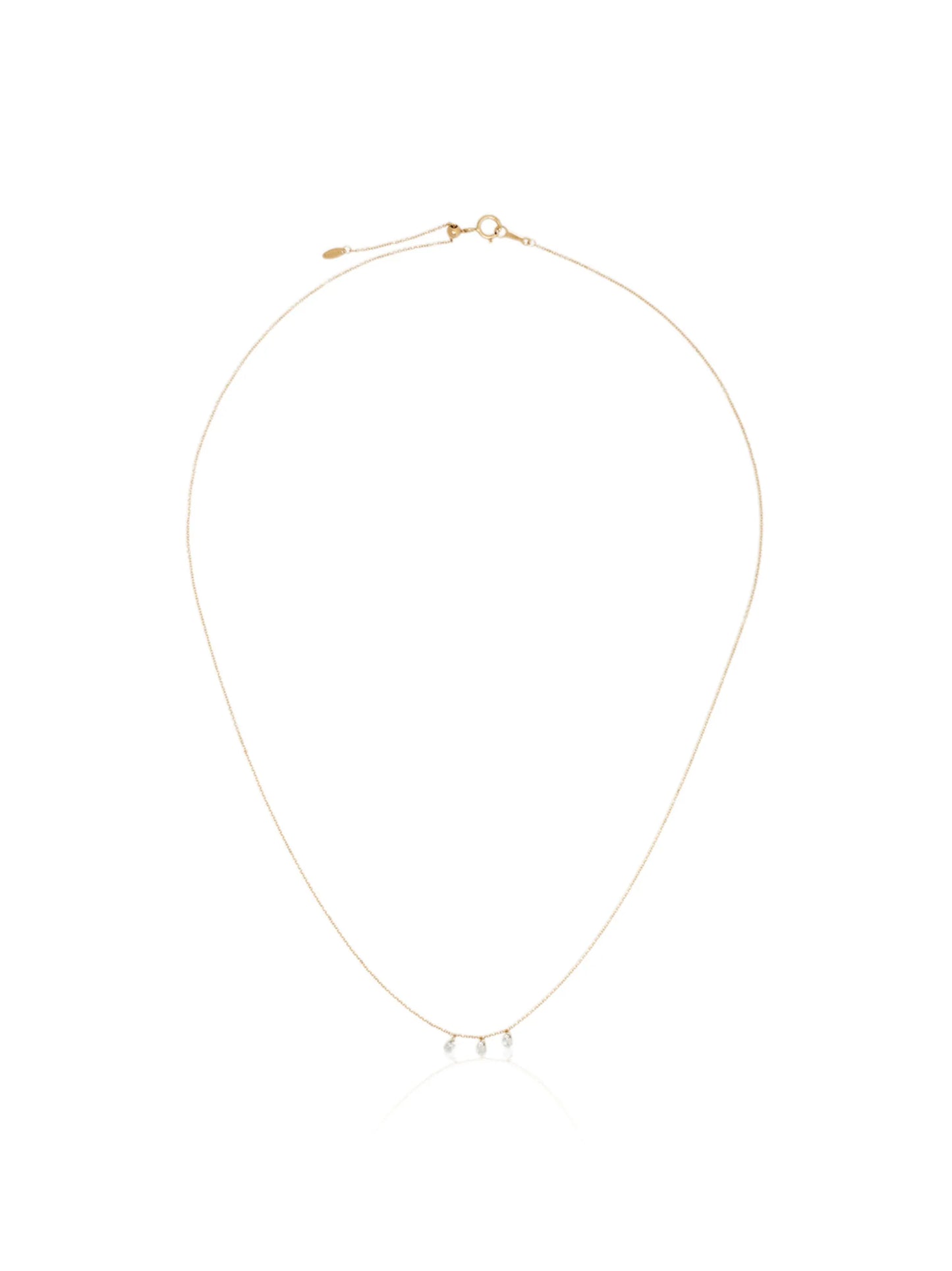 18kt yellow gold diamond charm necklace