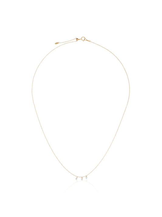 18kt yellow gold diamond charm necklace