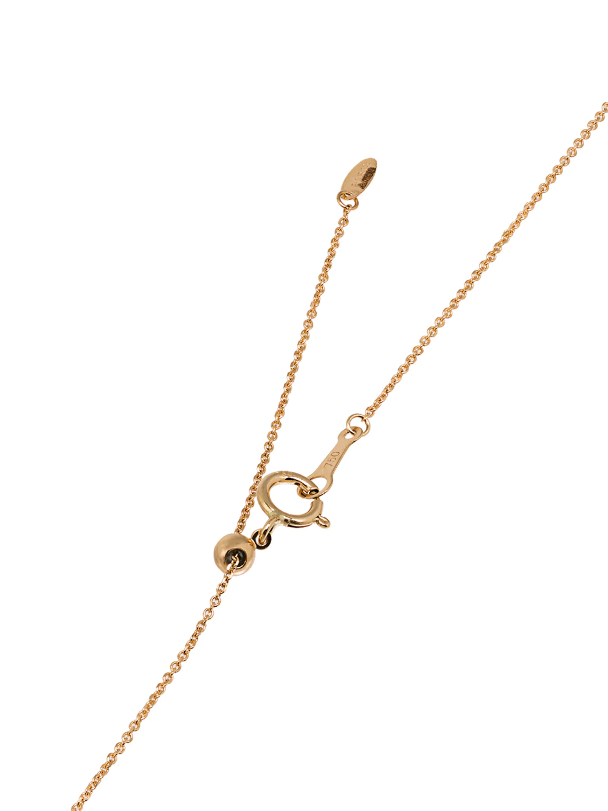 18kt yellow gold diamond charm necklace