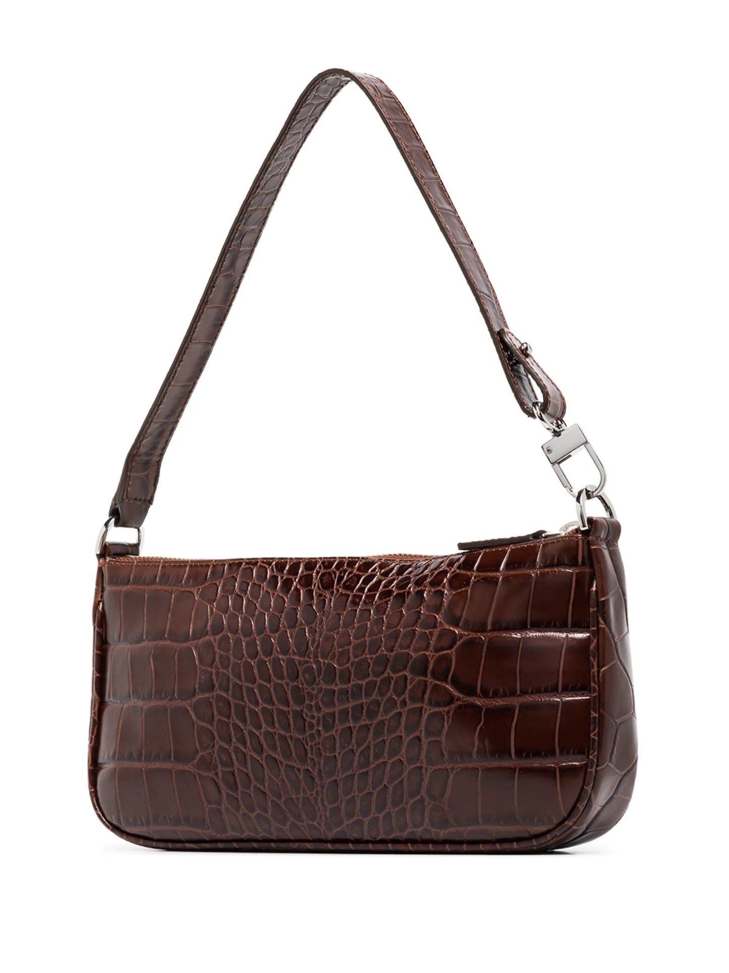crocodile-embossed shoulder bag