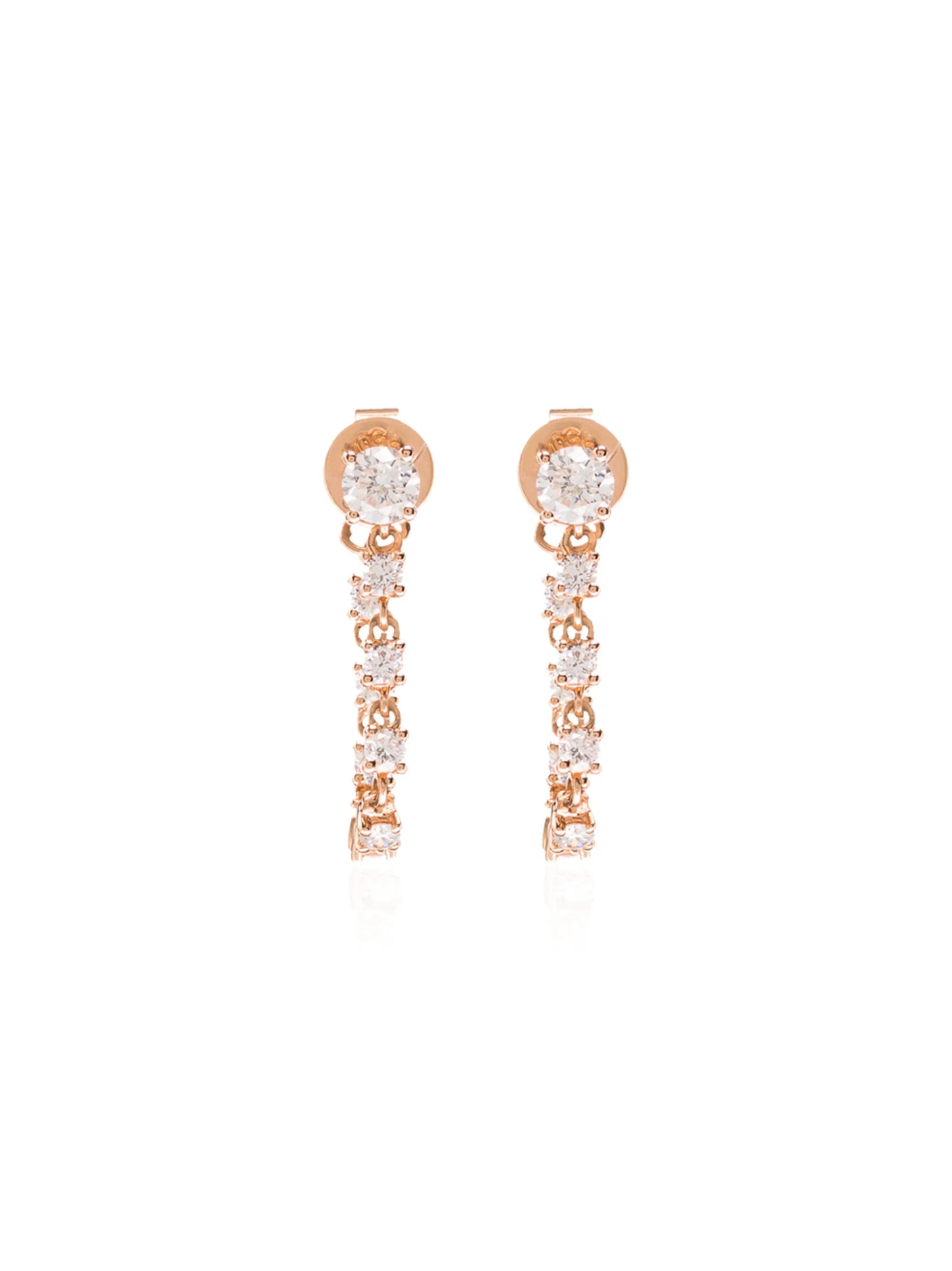 18kt gold and diamond loop earrings