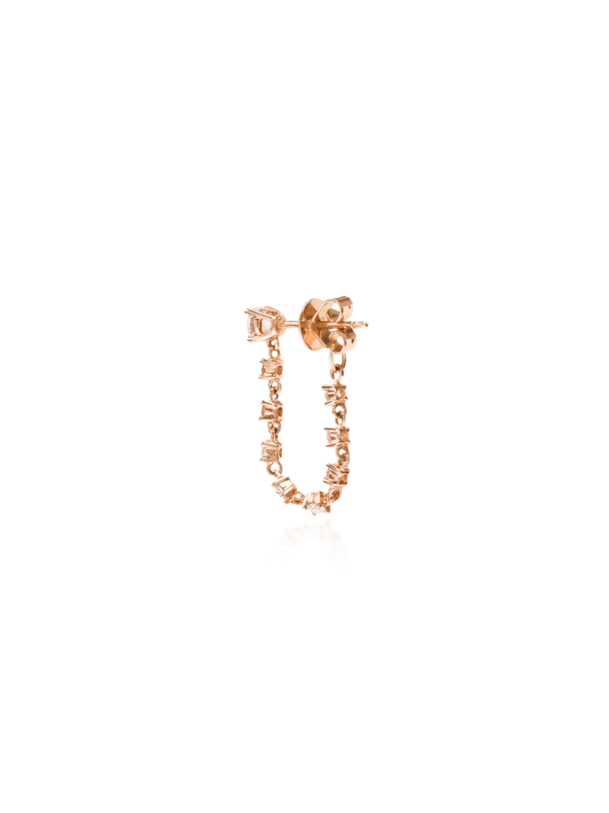 18kt gold and diamond loop earrings