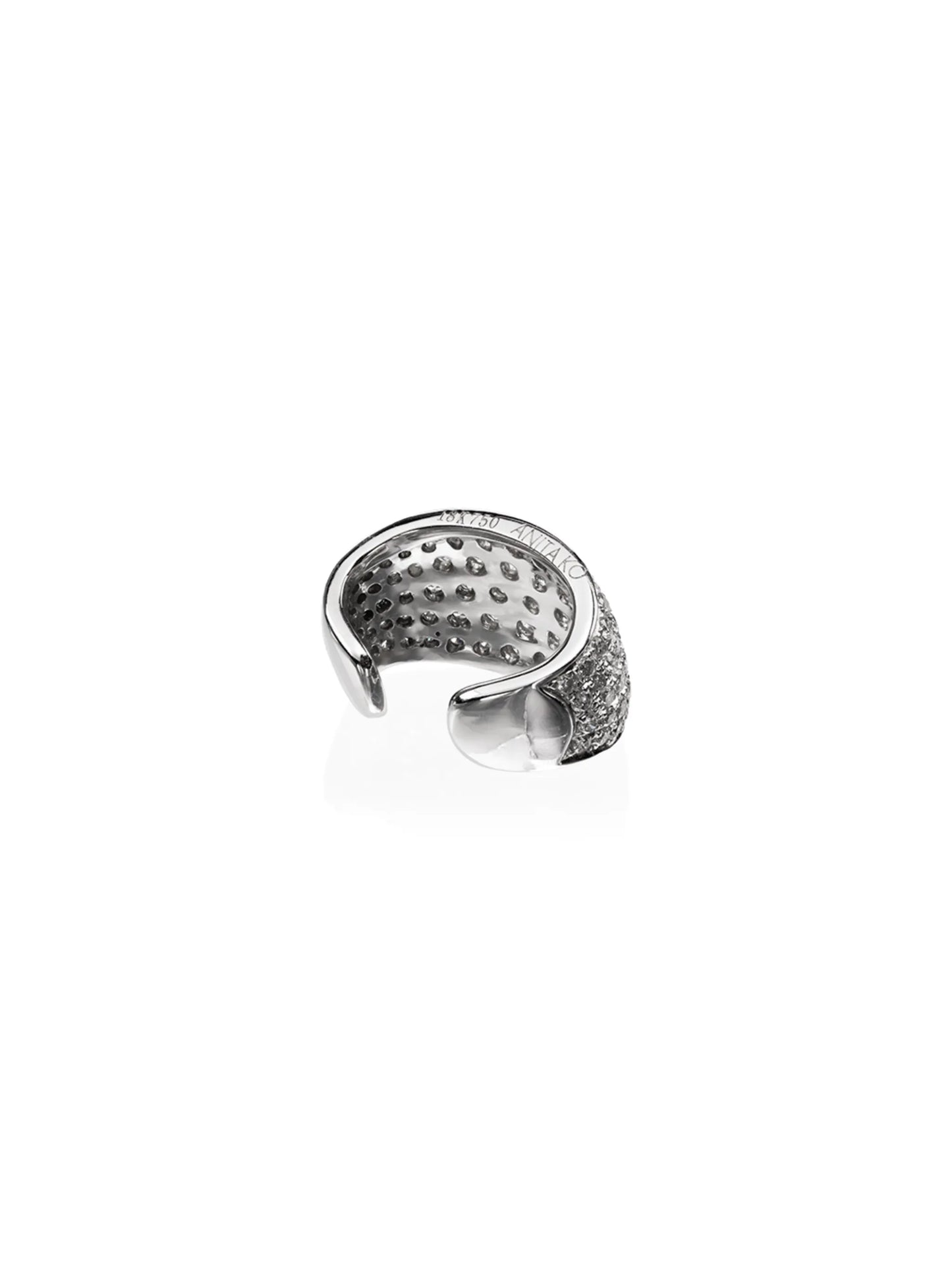 18kt white gold galaxy diamond ear cuff