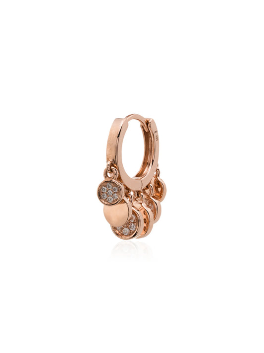 14kt rose gold hoop earring