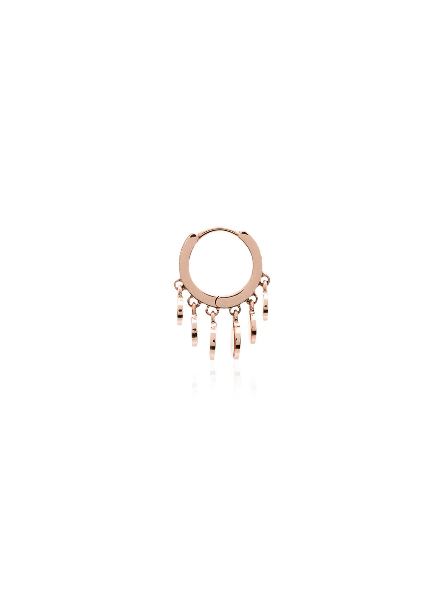 14kt rose gold hoop earring