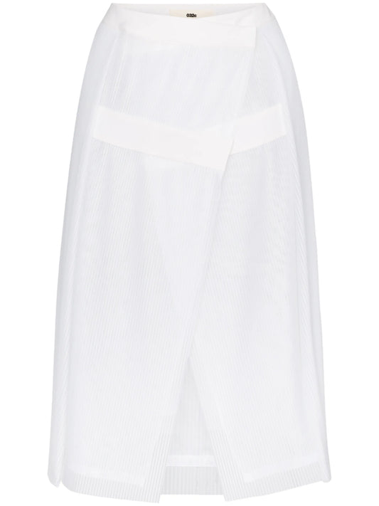 plissÃ© pleated wrap skirt