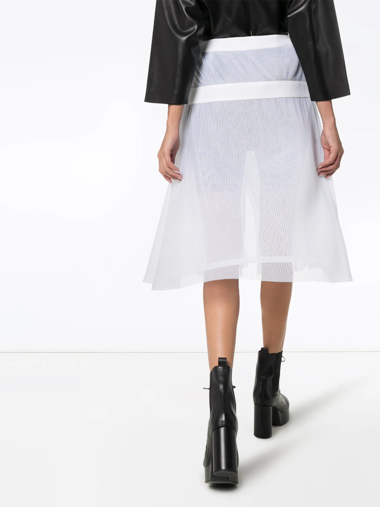 plissÃ© pleated wrap skirt