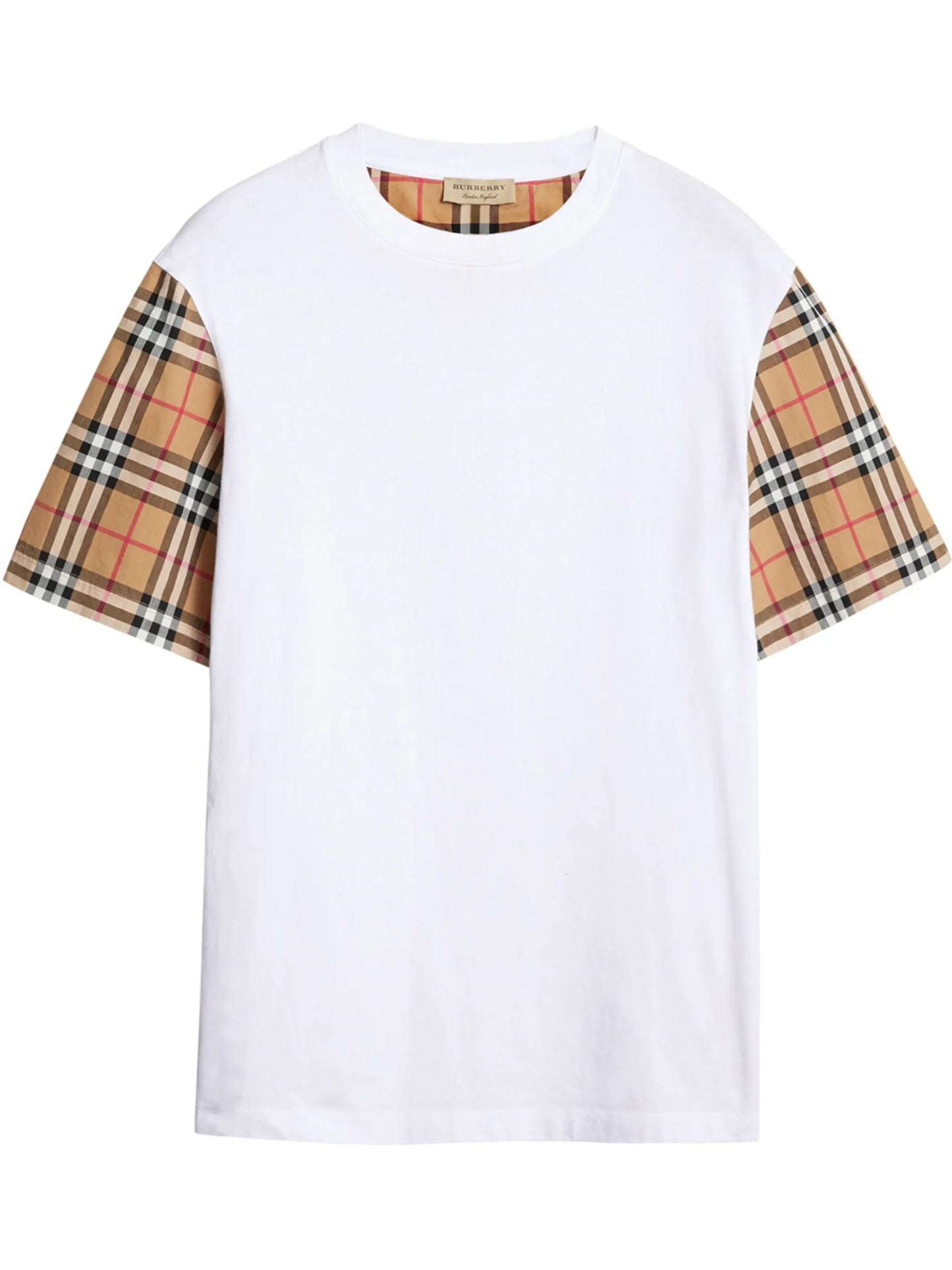 Vintage Check-sleeve T-shirt