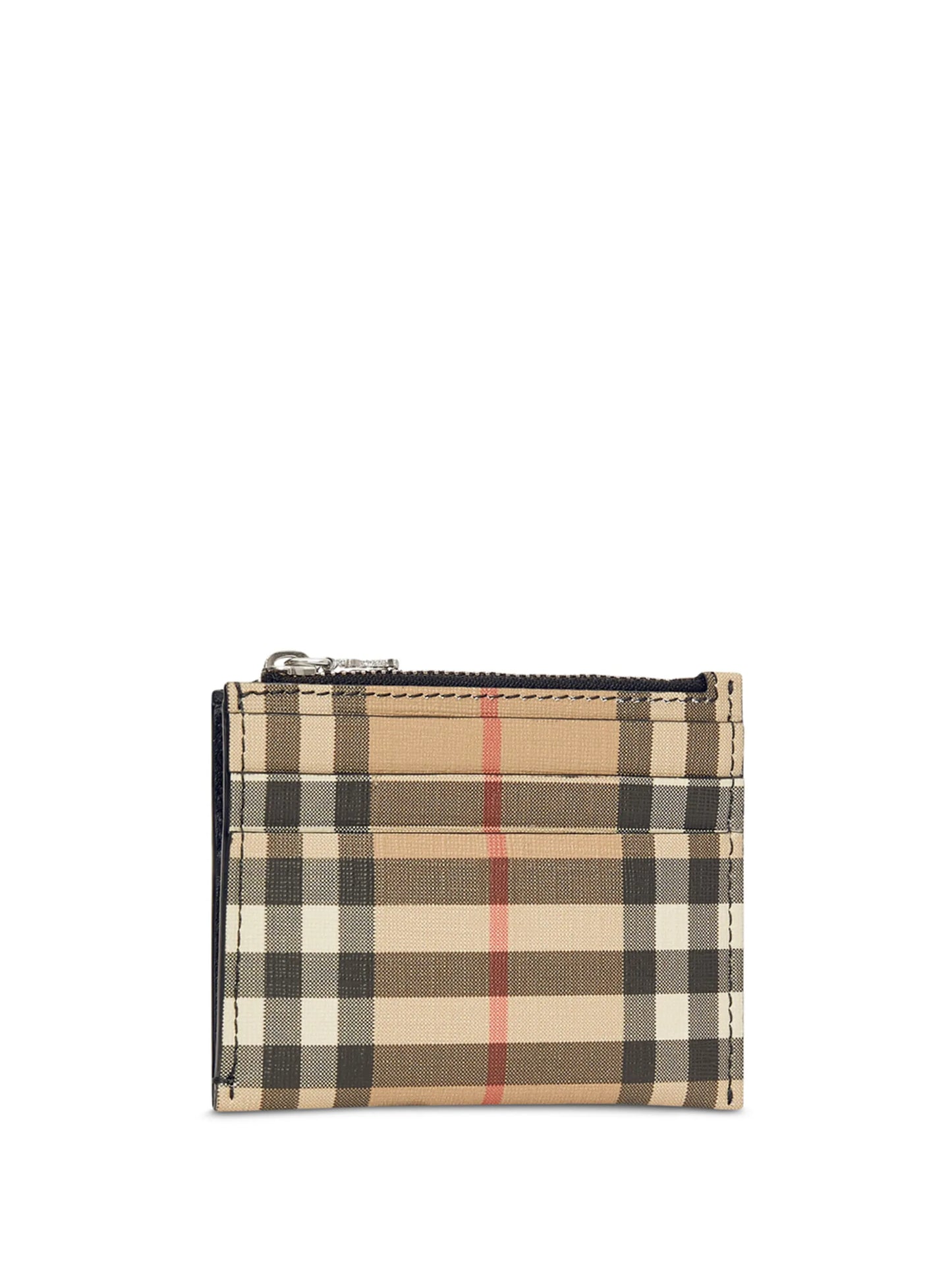 Vintage-Check leather cardholder