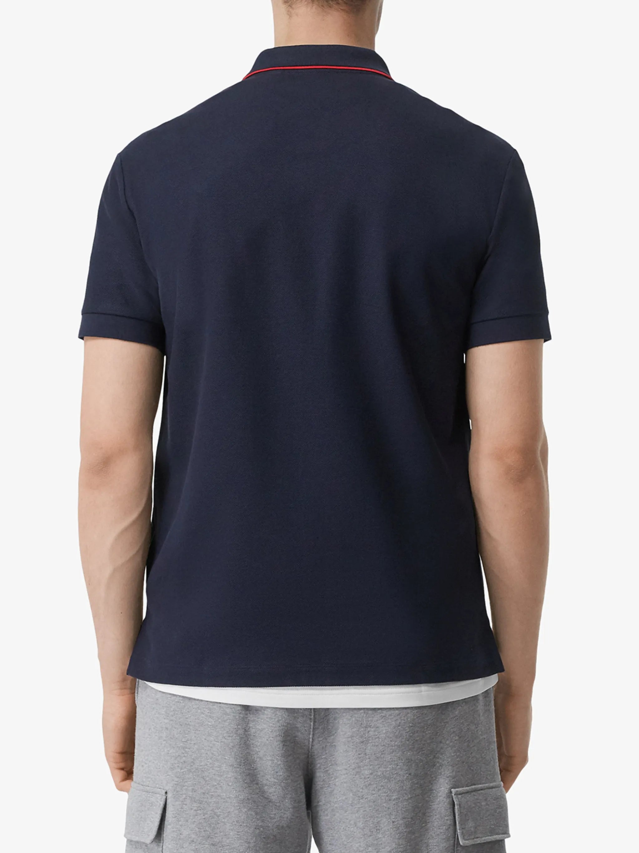 Icon Stripe Placket Cotton Piqué Polo Shirt