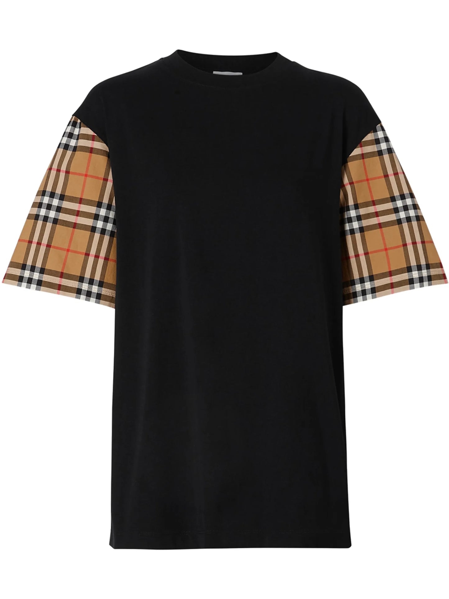 Vintage Check-sleeve T-shirt